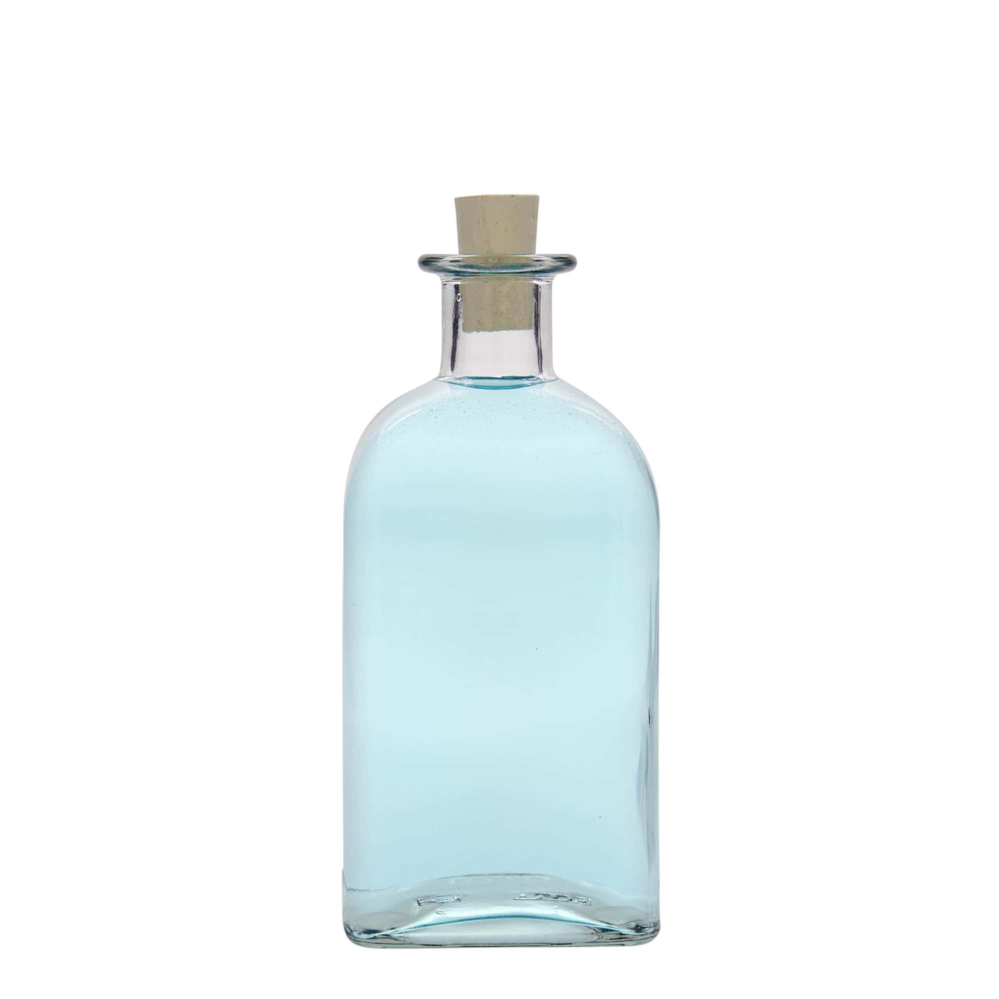 500 ml staklena boca Apotheker Carré, kvadratna, otvor: pluta