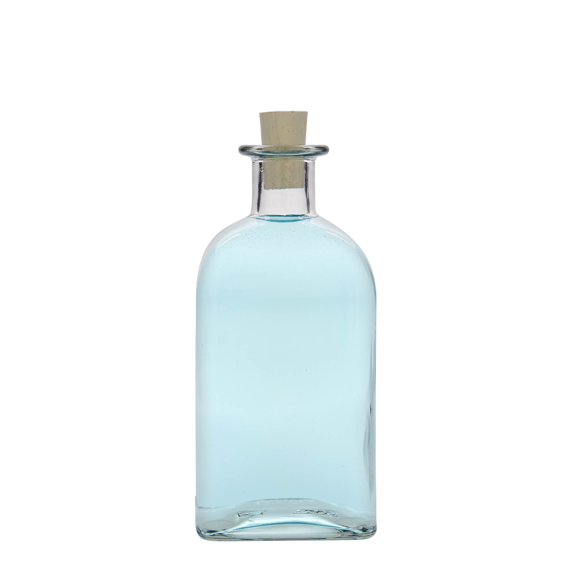 500 ml staklena boca Apotheker Carré, kvadratna, otvor: pluta 500 ml staklena boca Apotheker Carré, kvadratna, otvor: pluta