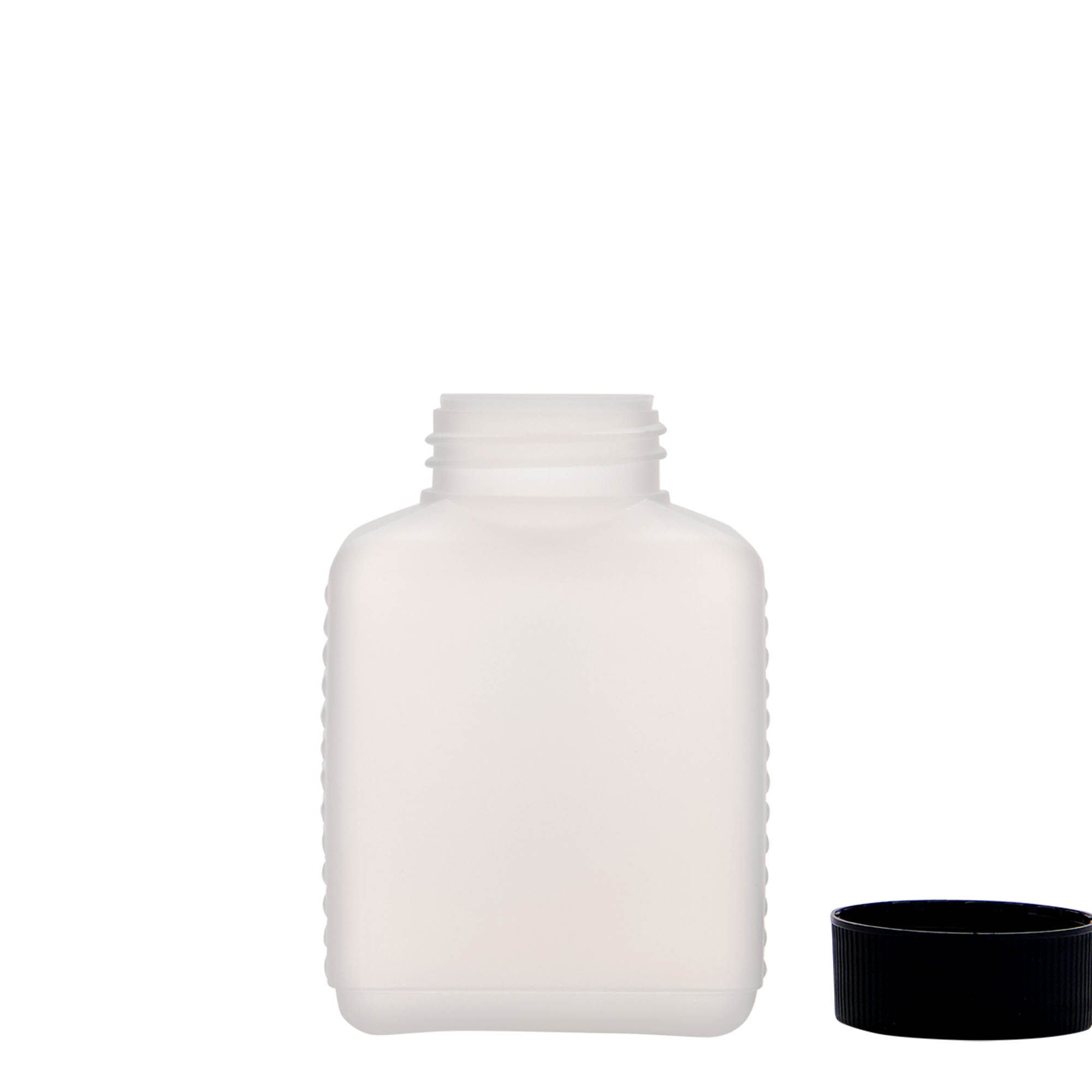 250 ml flaša širokog grla, pravougaona, HDPE plastika, prirodna, otvor: DIN 40 EPE 250 ml flaša širokog grla, pravougaona, HDPE plastika, prirodna, otvor: DIN 40 EPE