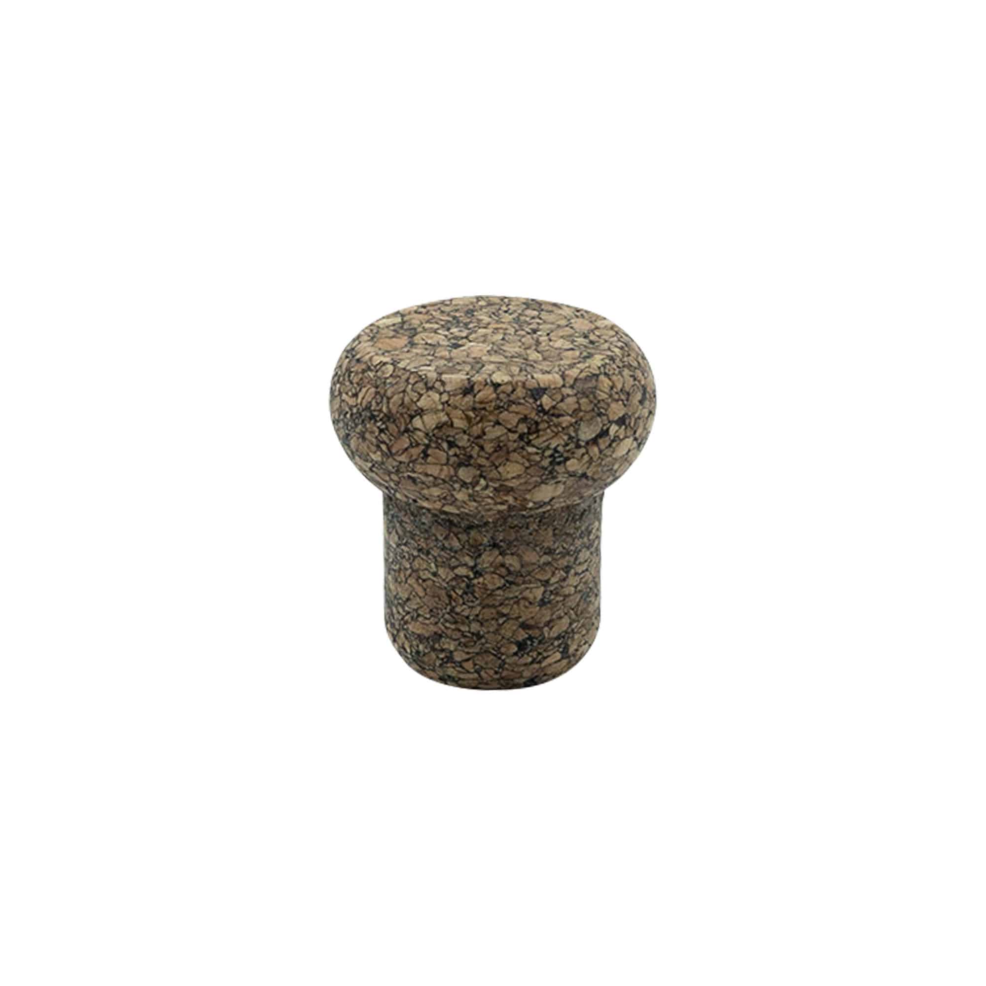 Čep sa drškom 'Barrel' 22,5 mm, Corkcoal, za otvor: Čep