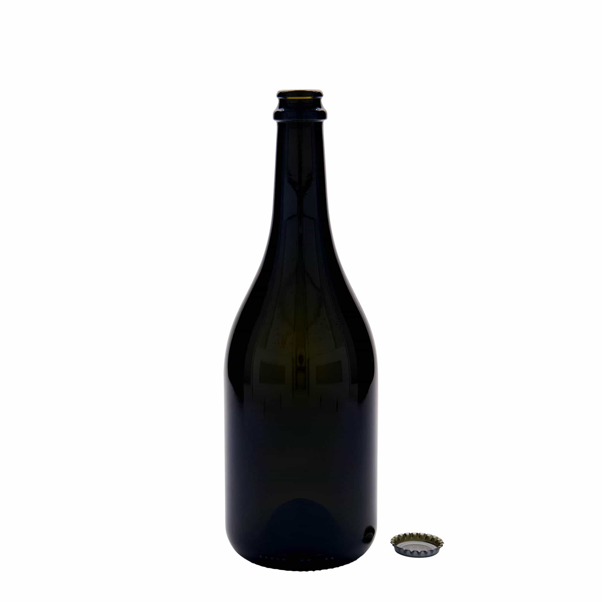 Boca za pivo od 750 ml 'Horta', staklo, antik zelena, otvor: Krunski čepovi Boca za pivo od 750 ml 'Horta', staklo, antik zelena, otvor: Krunski čepovi