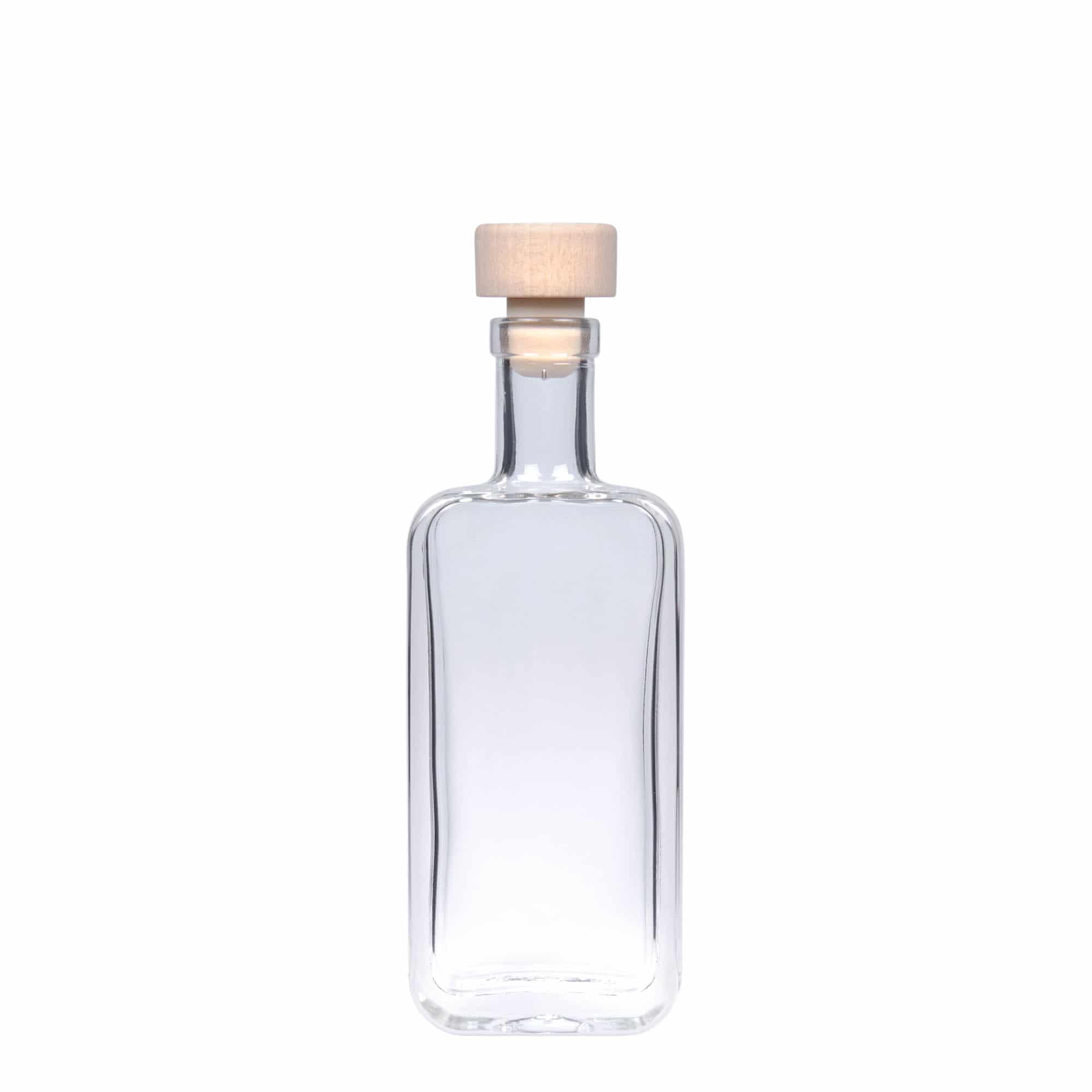 Staklena boca od 100 ml 'Nice', pravougaona, otvor: Plutani čep Staklena boca od 100 ml 'Nice', pravougaona, otvor: Plutani čep