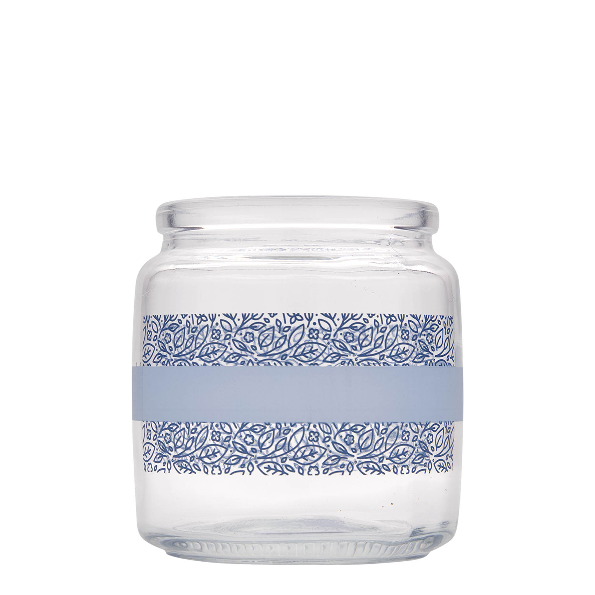 750 ml staklena boca sa čepom 'Giara', motiv: Naturalmente blu, otvor: čep