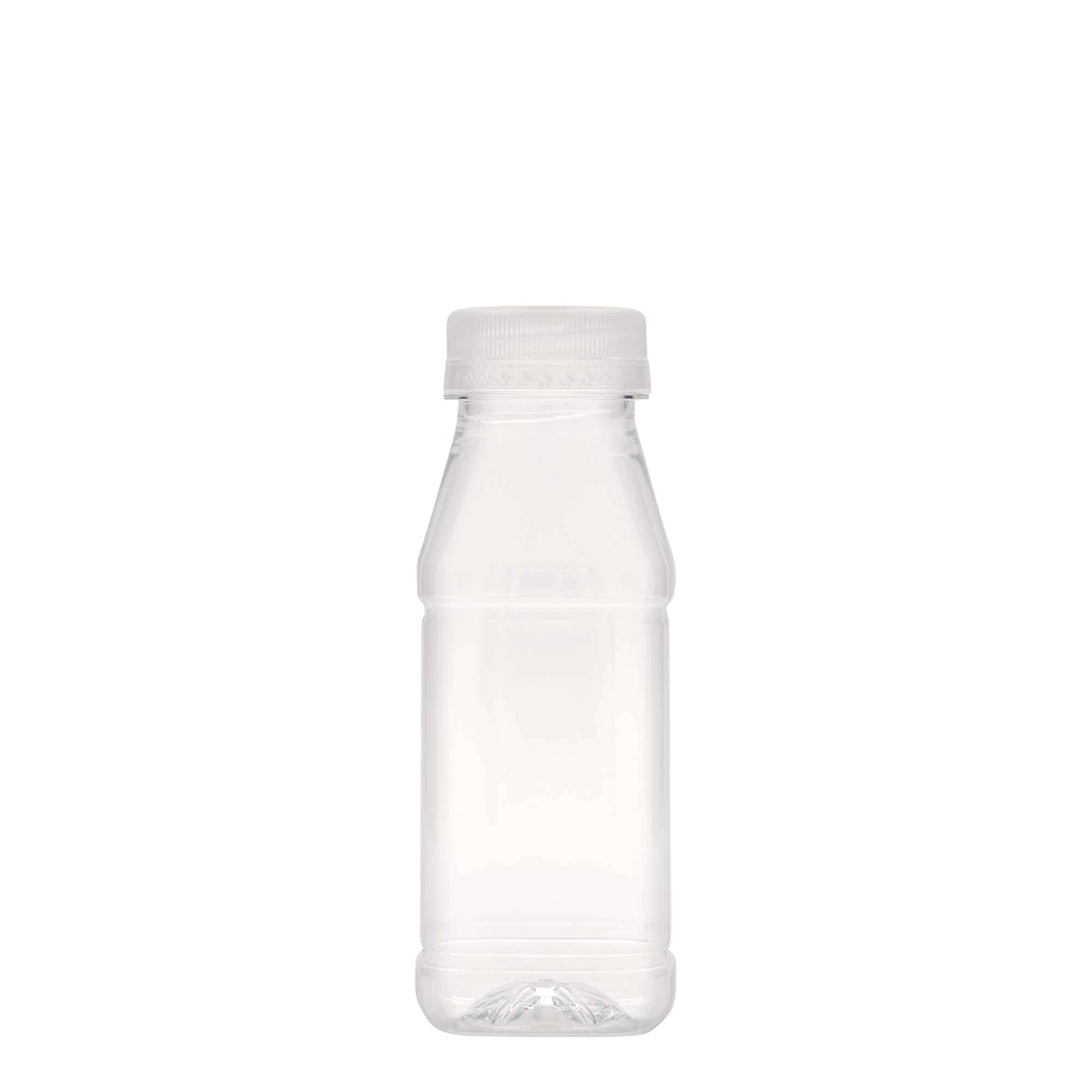 250 ml PET-flaša 'Milk and Juice Carré', kvadratna, plastika, grlo: 38 mm