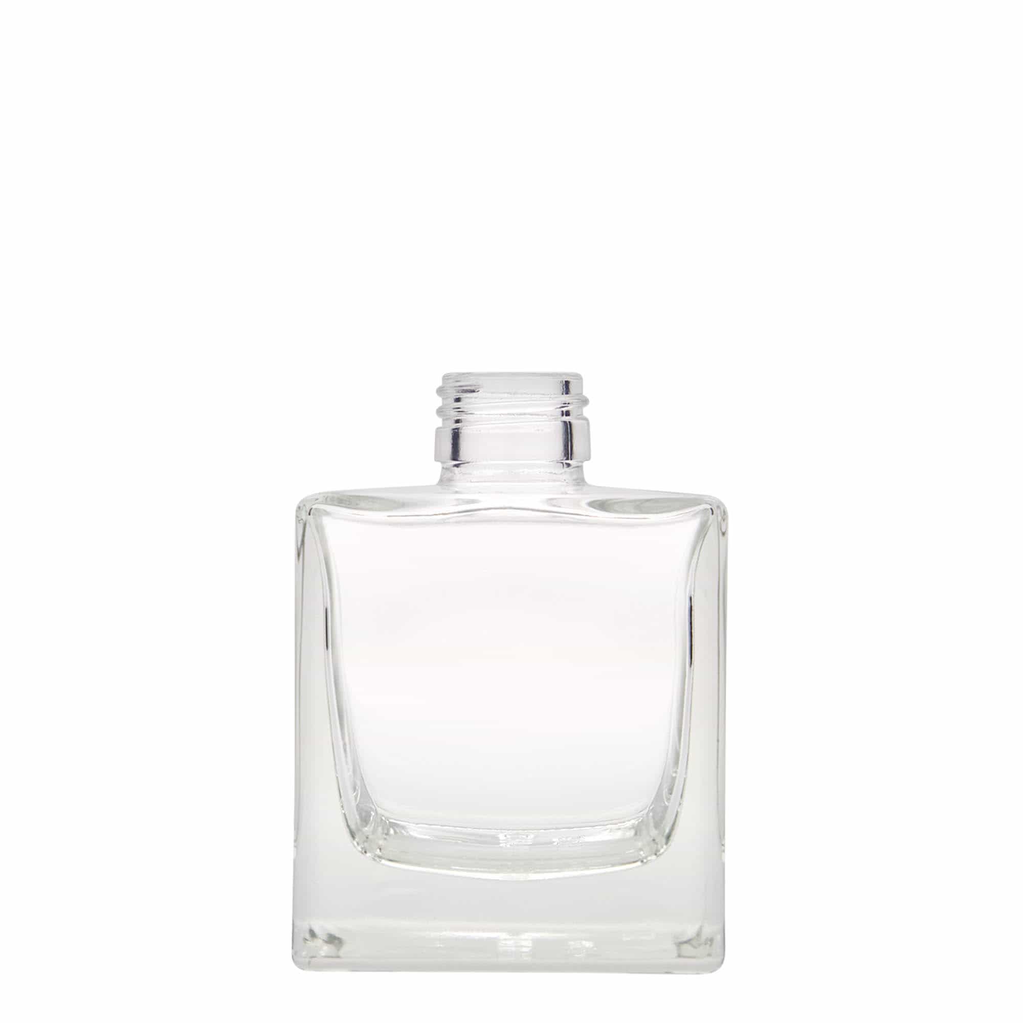 Staklena boca od 200 ml 'Cube', kvadratna, otvor: PP 28 Staklena boca od 200 ml 'Cube', kvadratna, otvor: PP 28