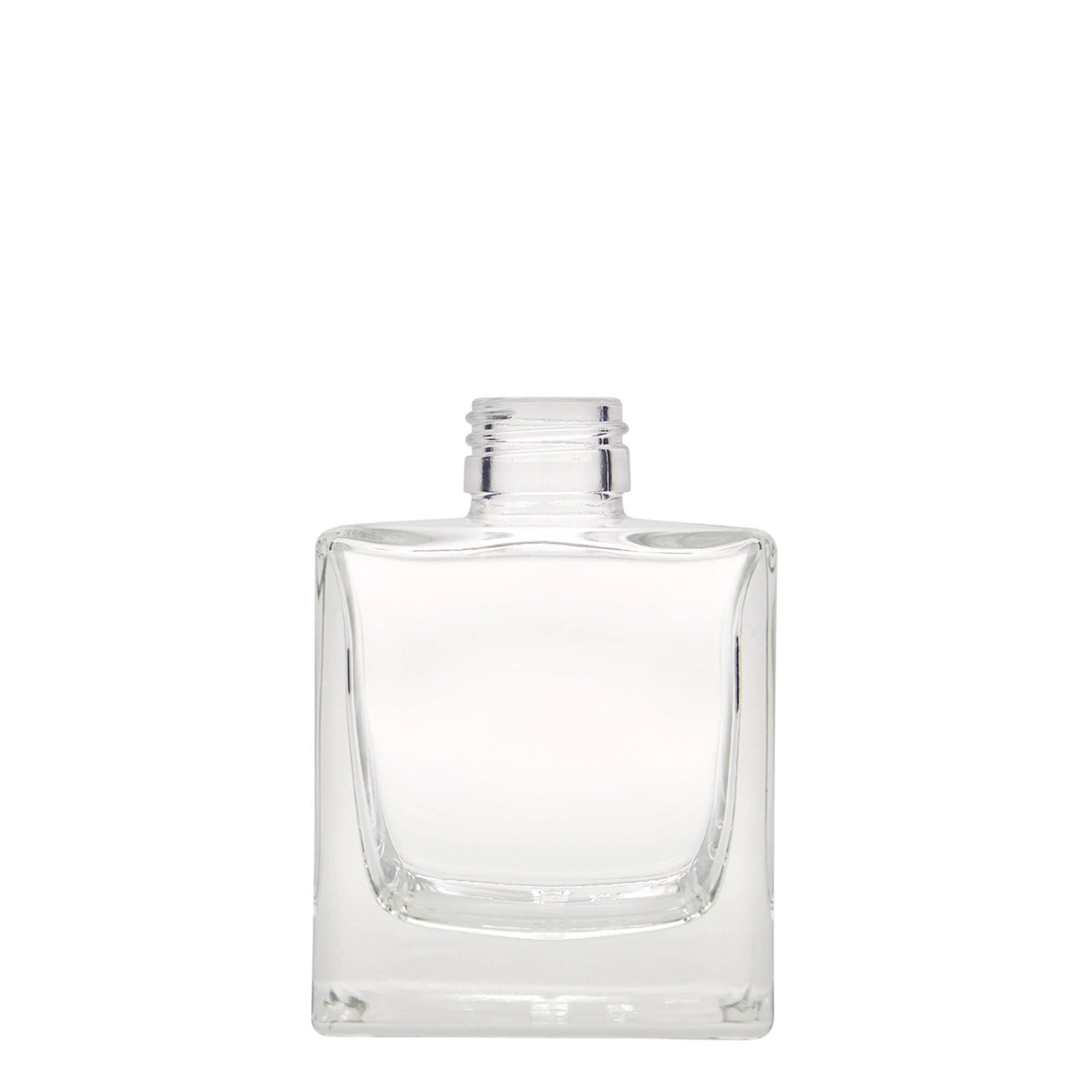 200 ml staklena flaša 'Cube', kvadratna, grlo: PP 28 200 ml staklena flaša 'Cube', kvadratna, grlo: PP 28