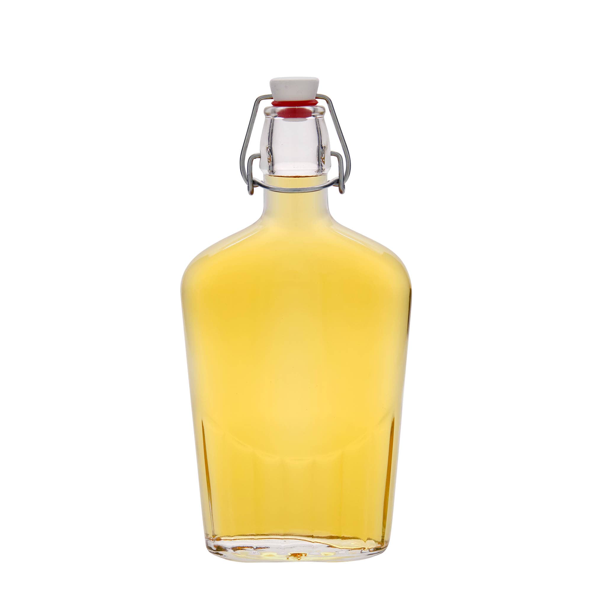 500 ml staklena boca 'Fiaschetta', ovalna, otvor: zatvarač sa kopčom