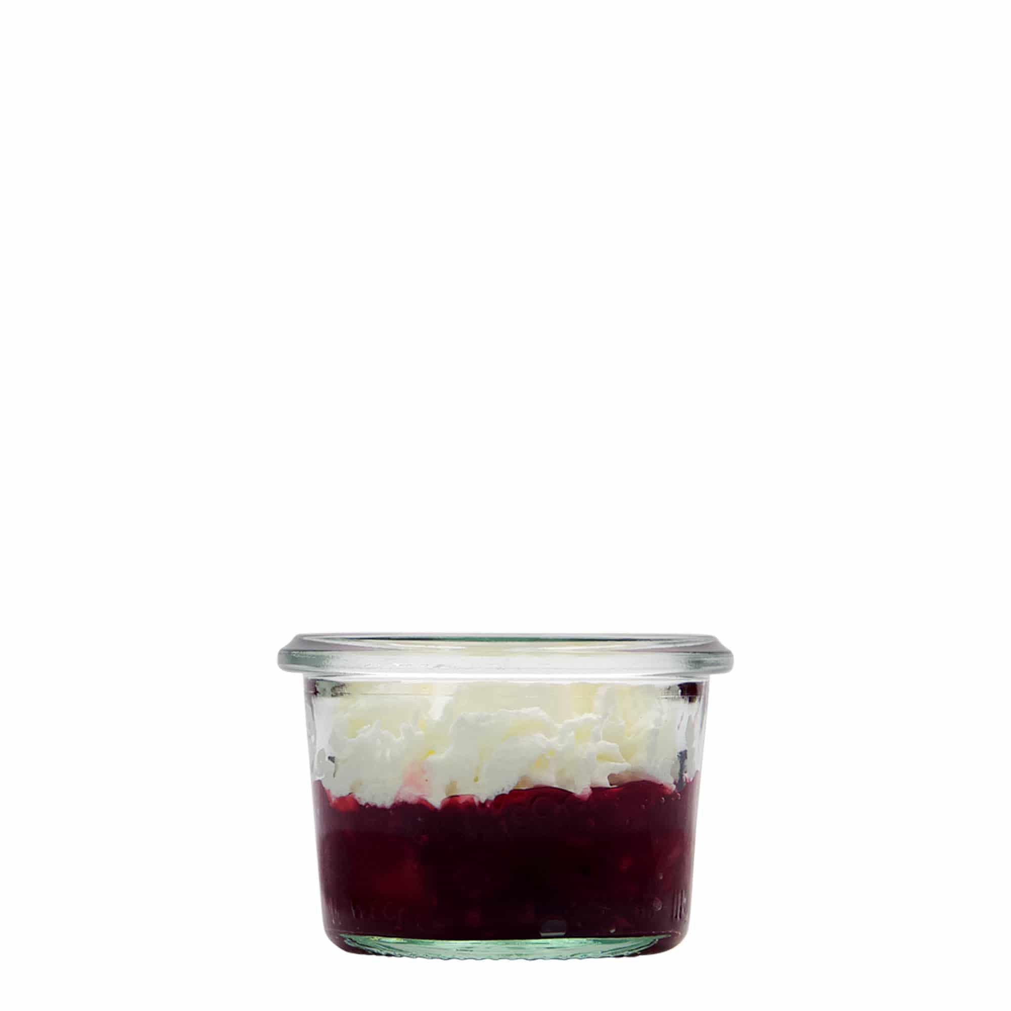 80 ml WECK tegla sa širokim grlom, otvor: okrugli rub