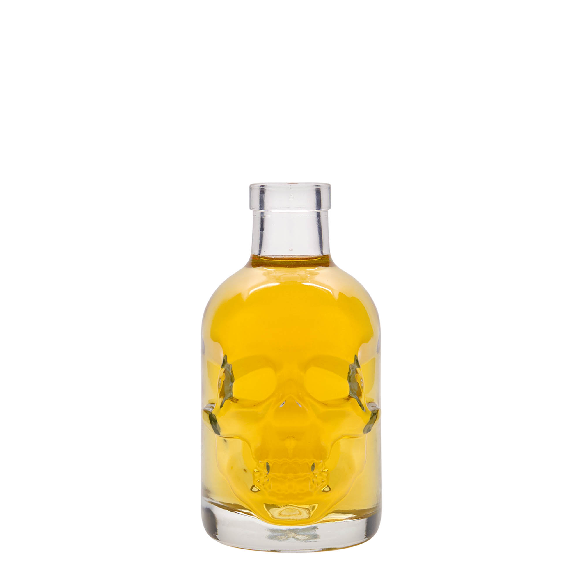 200 ml staklena flaša 'Ljudska lobanja', otvor: plutani čep