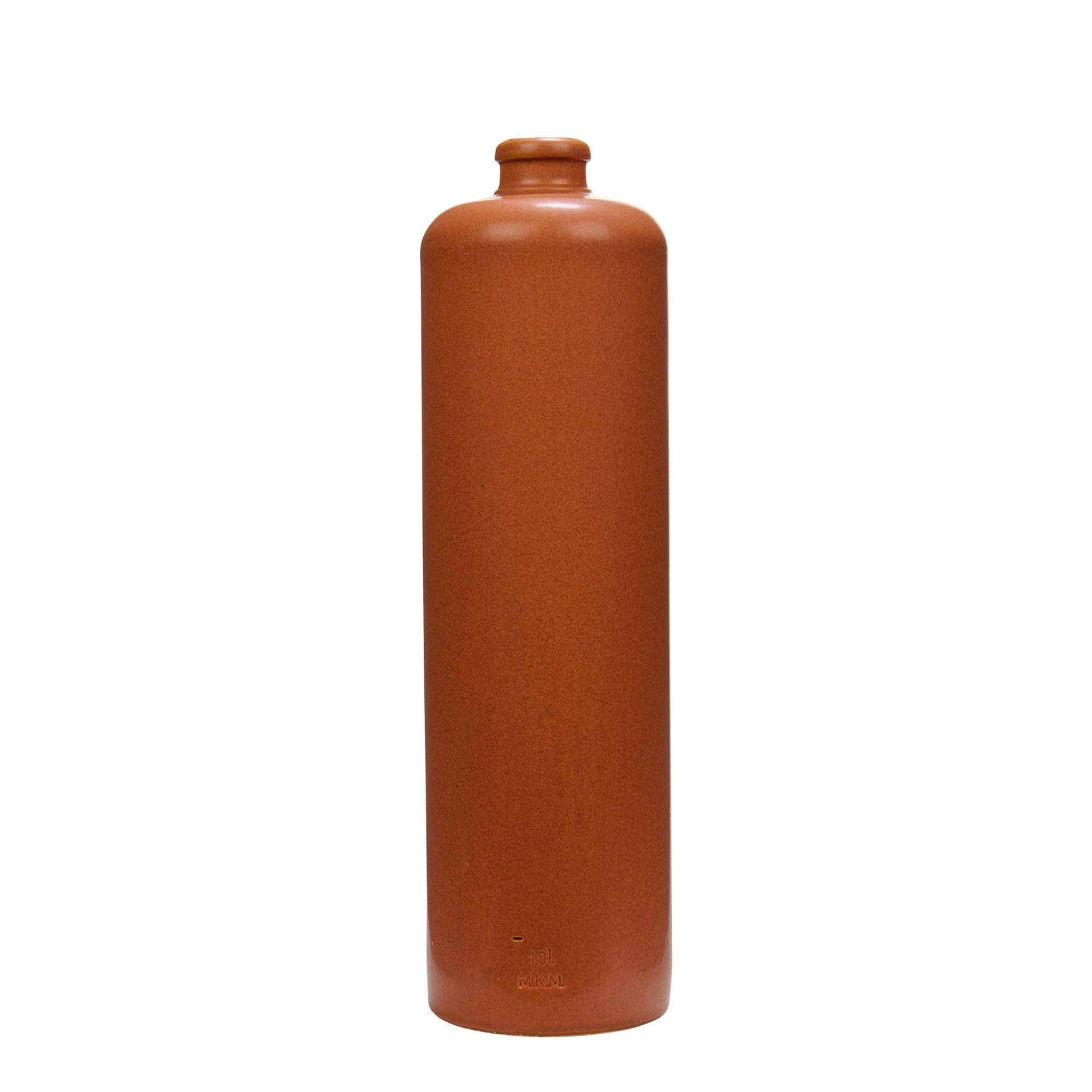 1.000 ml keramička vrča, kamenina, crveno-smeđa, otvor: pluta