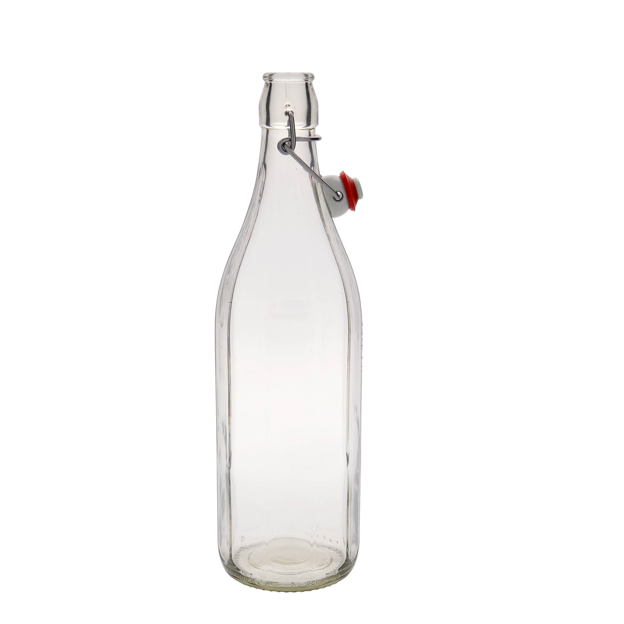 Staklena boca od 1000 ml 'Bravo', desetougaona, otvor: Zakretni vrh