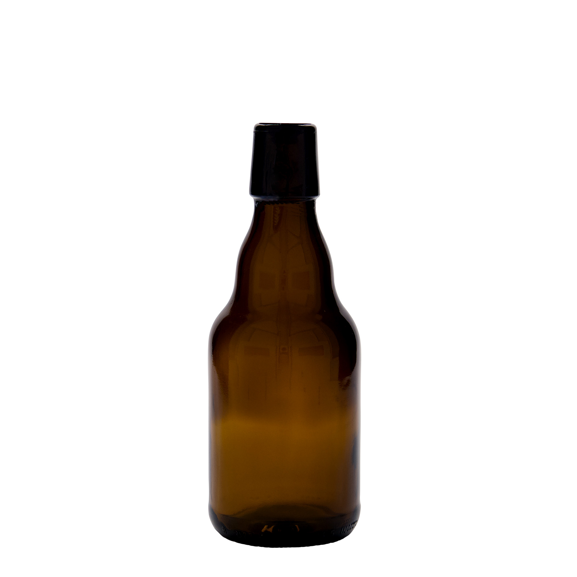 330 ml flaša piva 'Steinie', staklo, braon, otvor: zatvarač sa kopčom