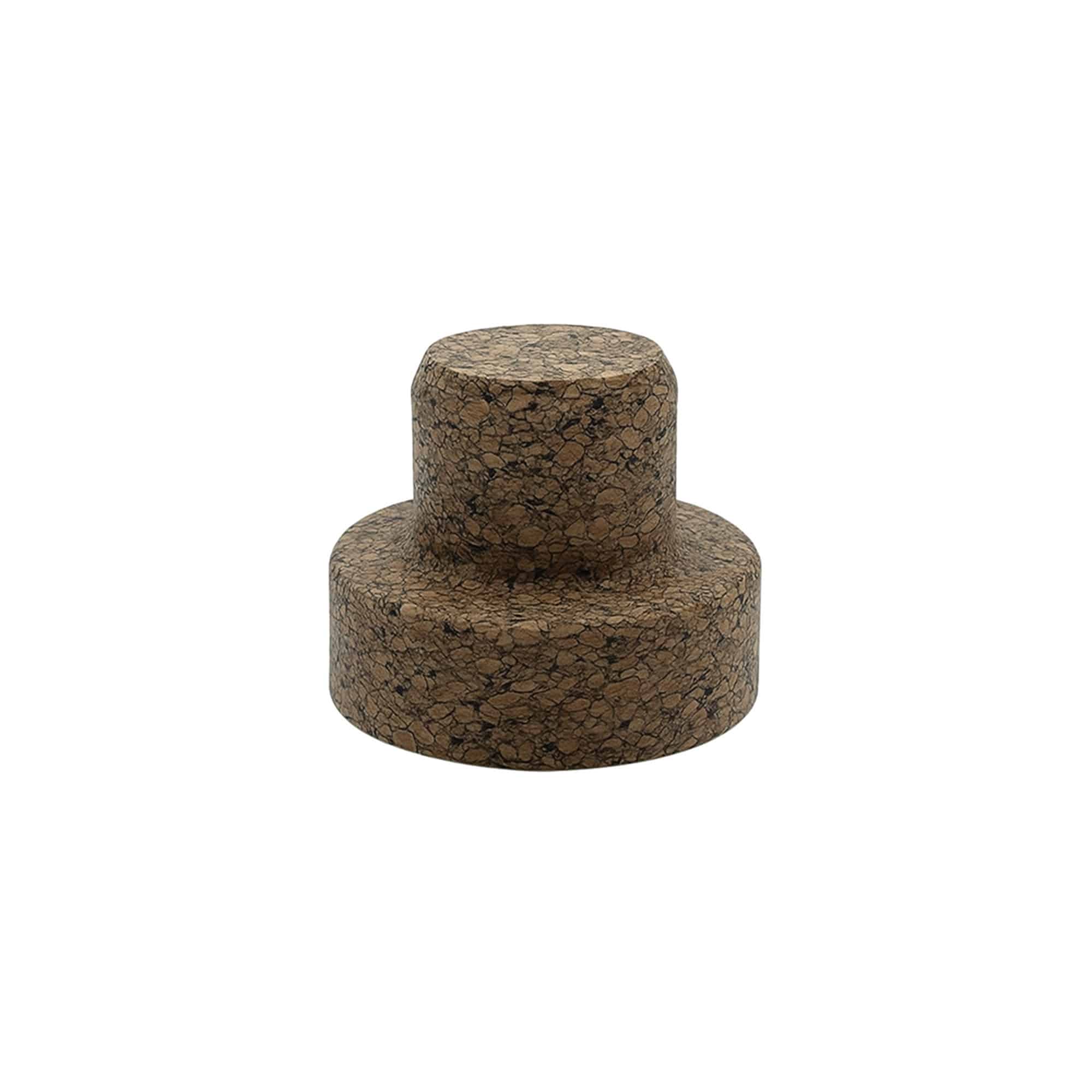 Čep za držanje 'Sharp' 22,5 mm, Corkcoal, za otvor: pljosnati čep