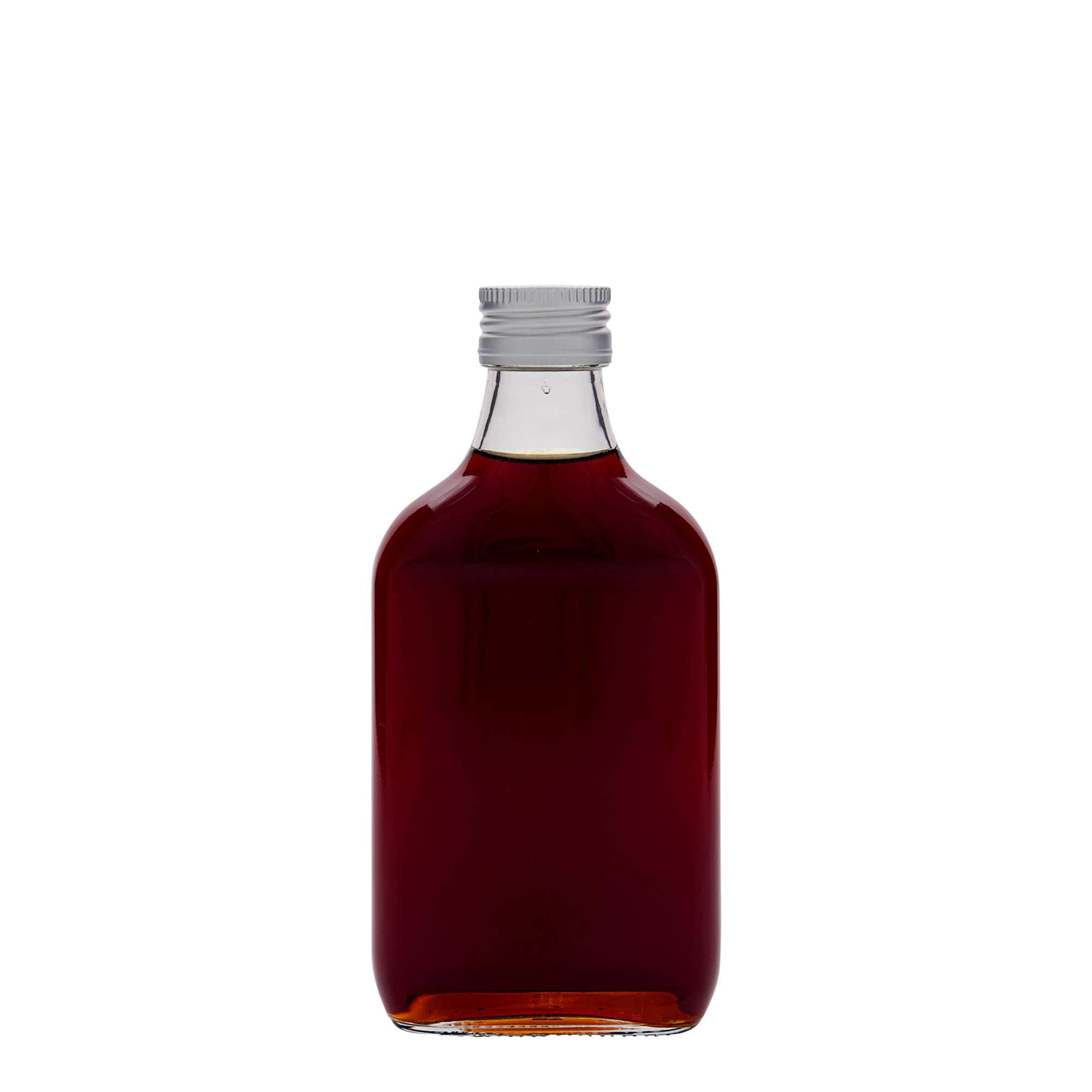 200 ml džepna boca, pravougaona, staklo, grlo: PP 28