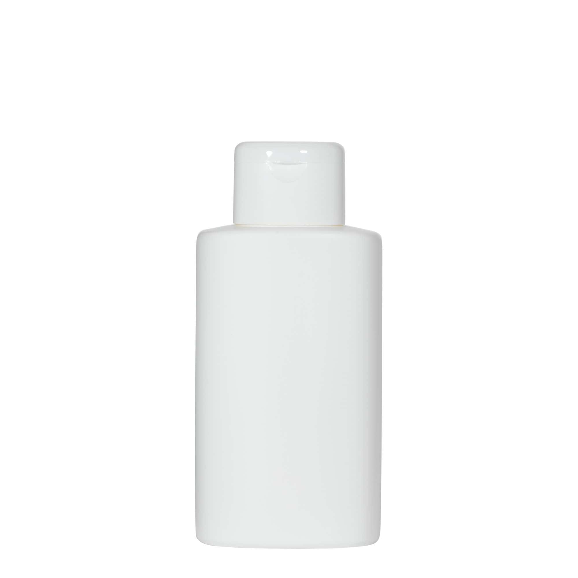 Plastična boca od 250 ml 'Indy', ovalna, HDPE, bela, otvor: Zatvarač sa navojem