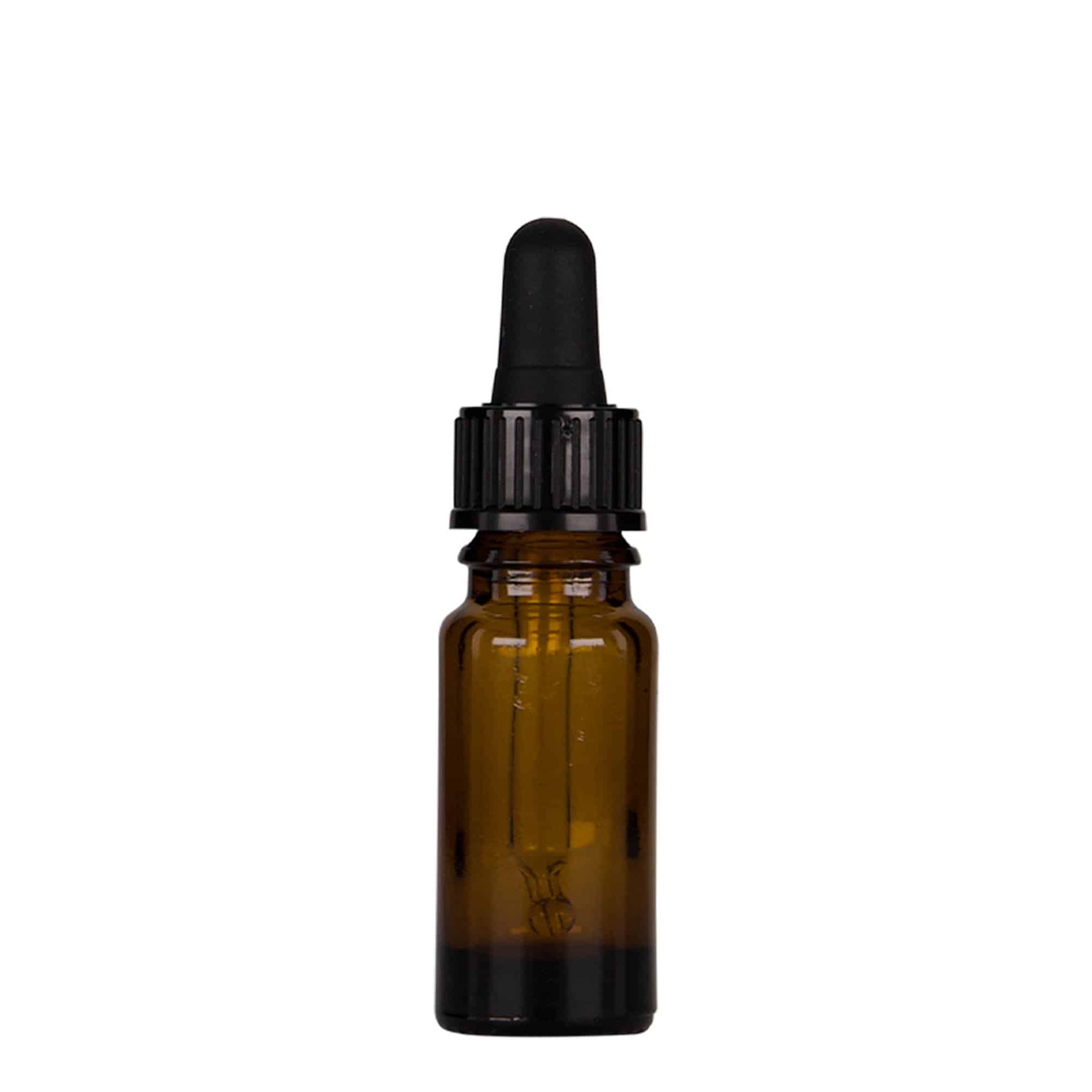 Boca sa pipetom medicinska od 10 ml, staklo, braon-crna, otvor: DIN 18 Boca sa pipetom medicinska od 10 ml, staklo, braon-crna, otvor: DIN 18