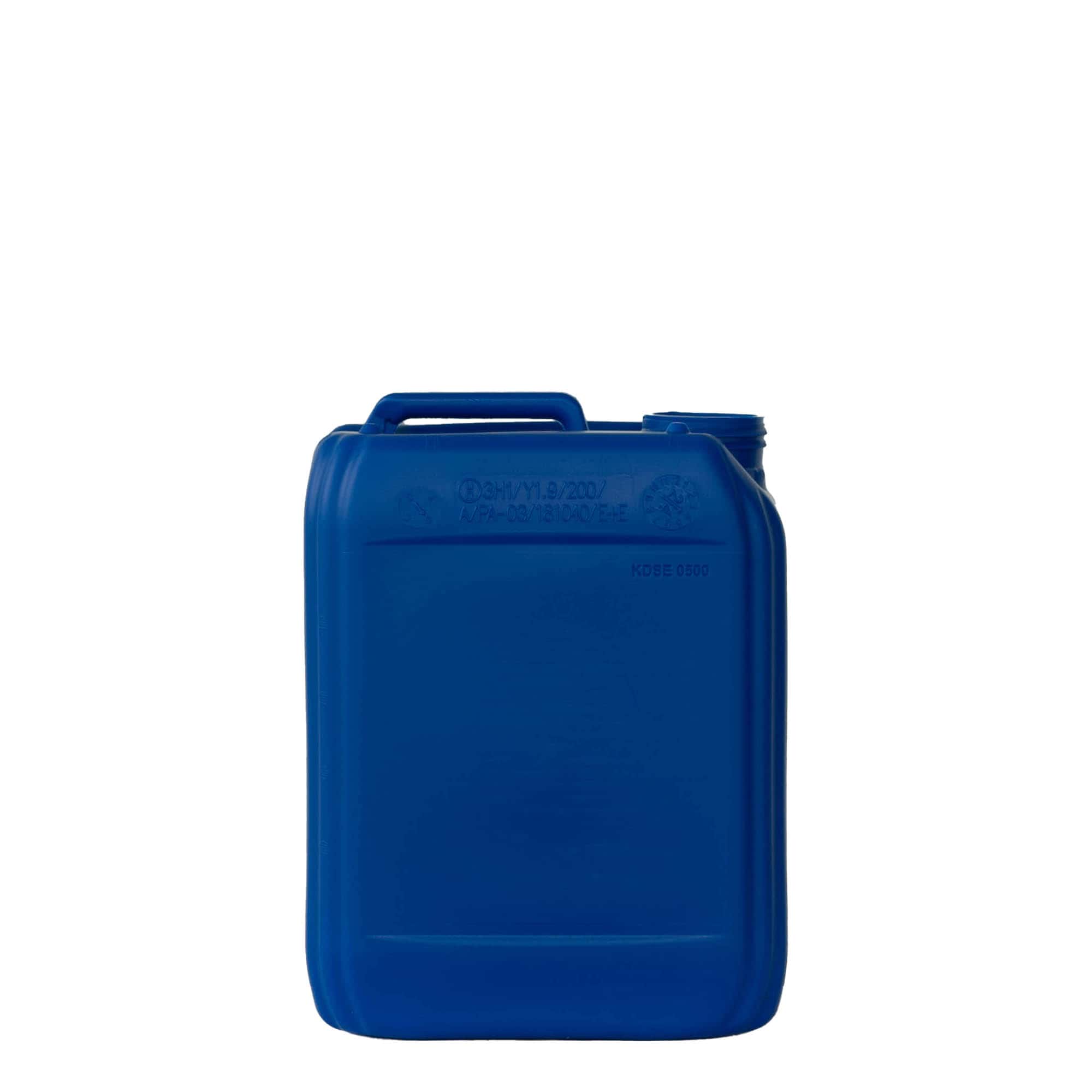 Kanister od 5 l, pravougaoni, HDPE plastika, plava, otvor: ND 55 Kanister od 5 l, pravougaoni, HDPE plastika, plava, otvor: ND 55