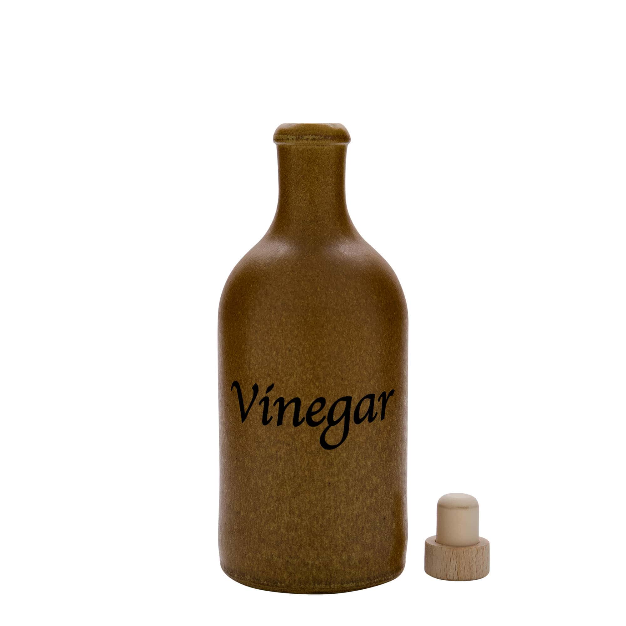 500 ml glineni vrč, motiv: sirće, kamenina, braon-kristal, otvor: čep