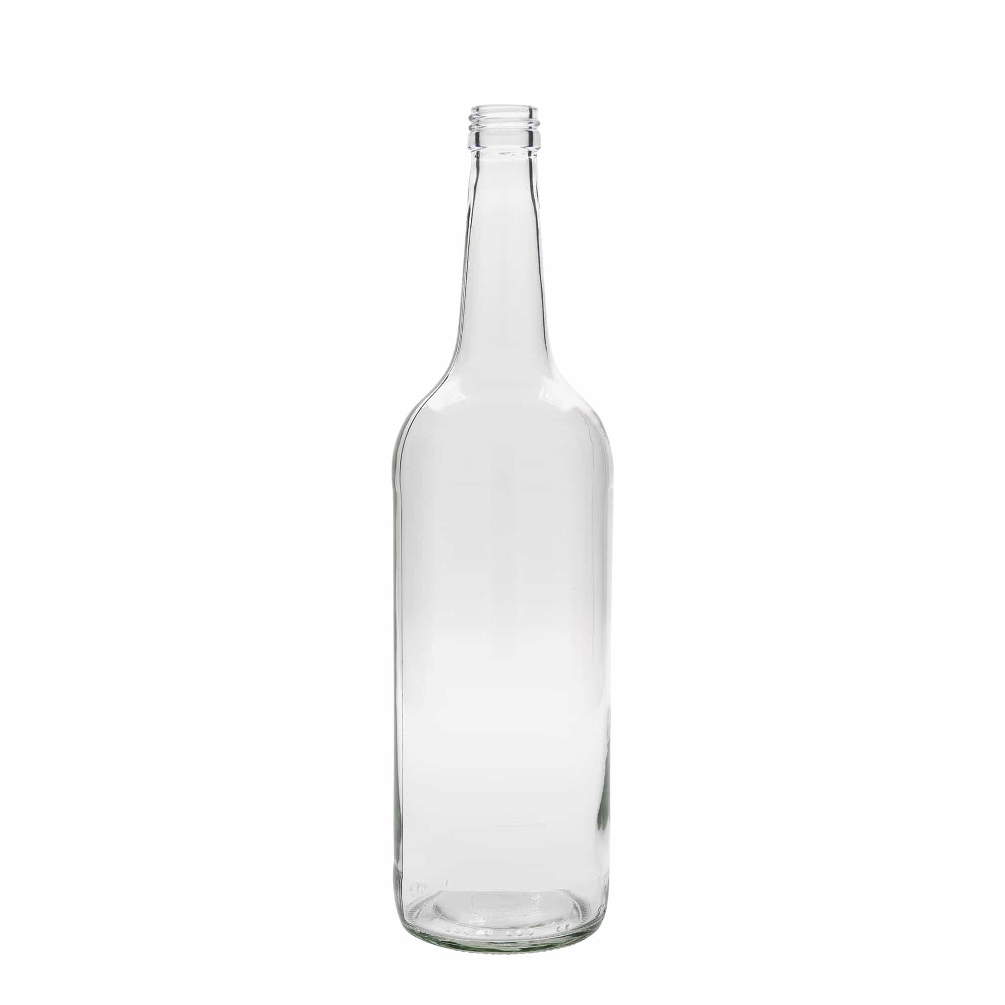 1.000 ml staklena flaša sa ravnim vratom, otvor: PP 28