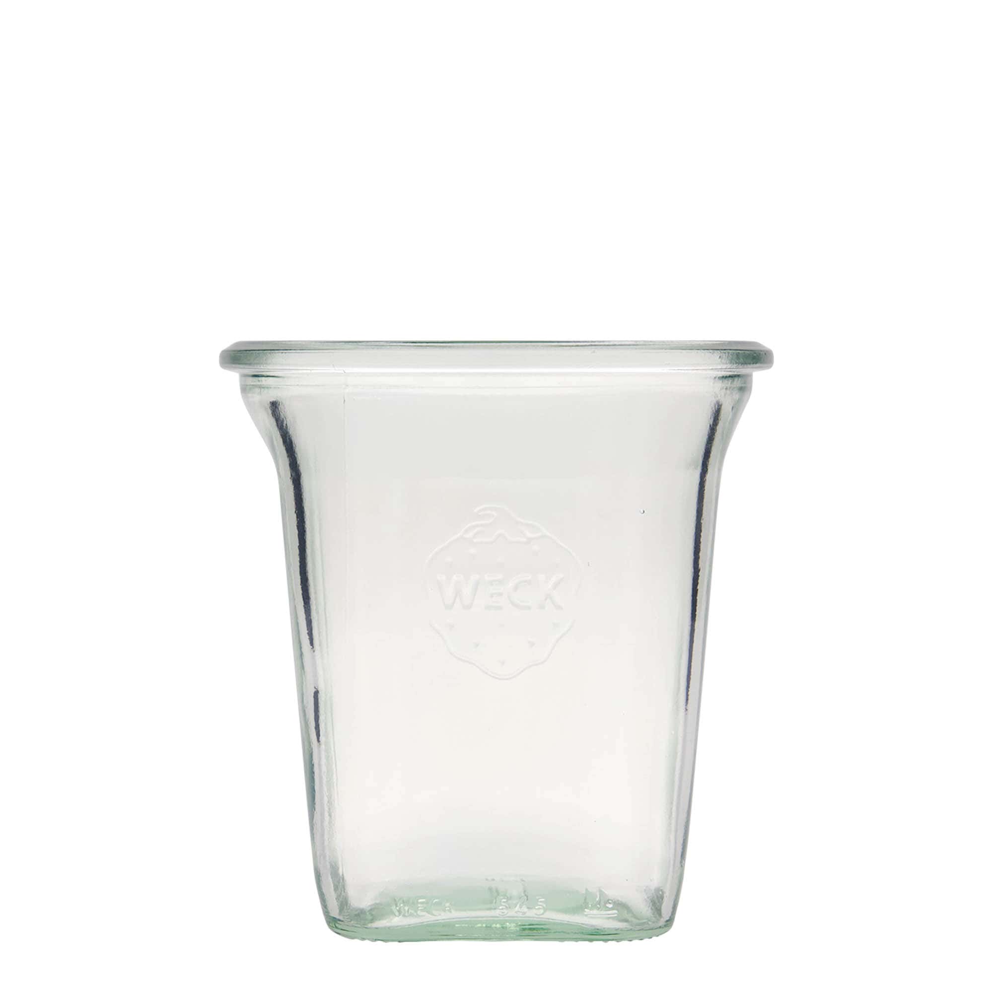 WECK kvadro tegle od 545 ml, kvadratna, otvor: Okrugli rub