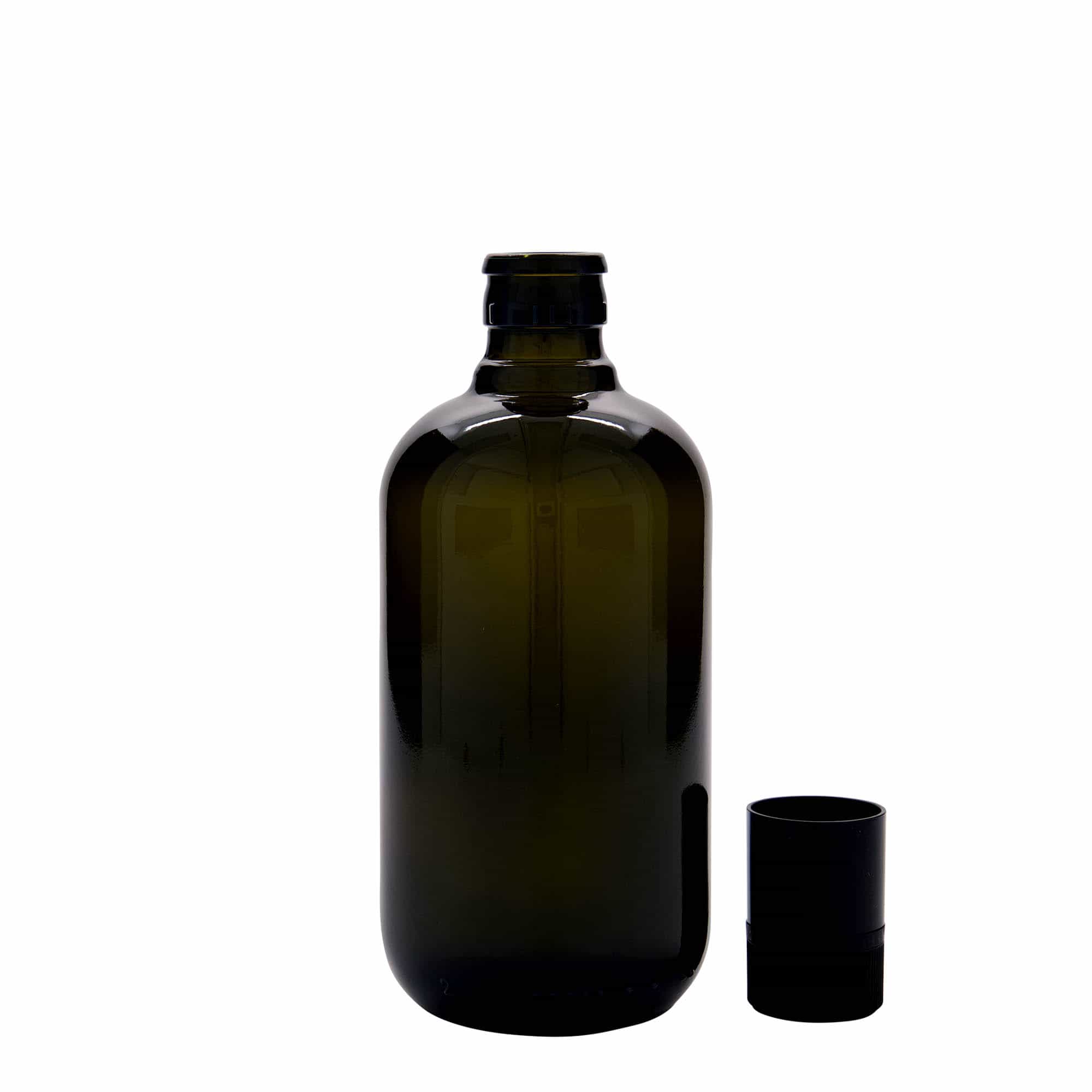 Boca za sirće/ulje od 500 ml 'Biolio', staklo, antik zelena, otvor: DOP