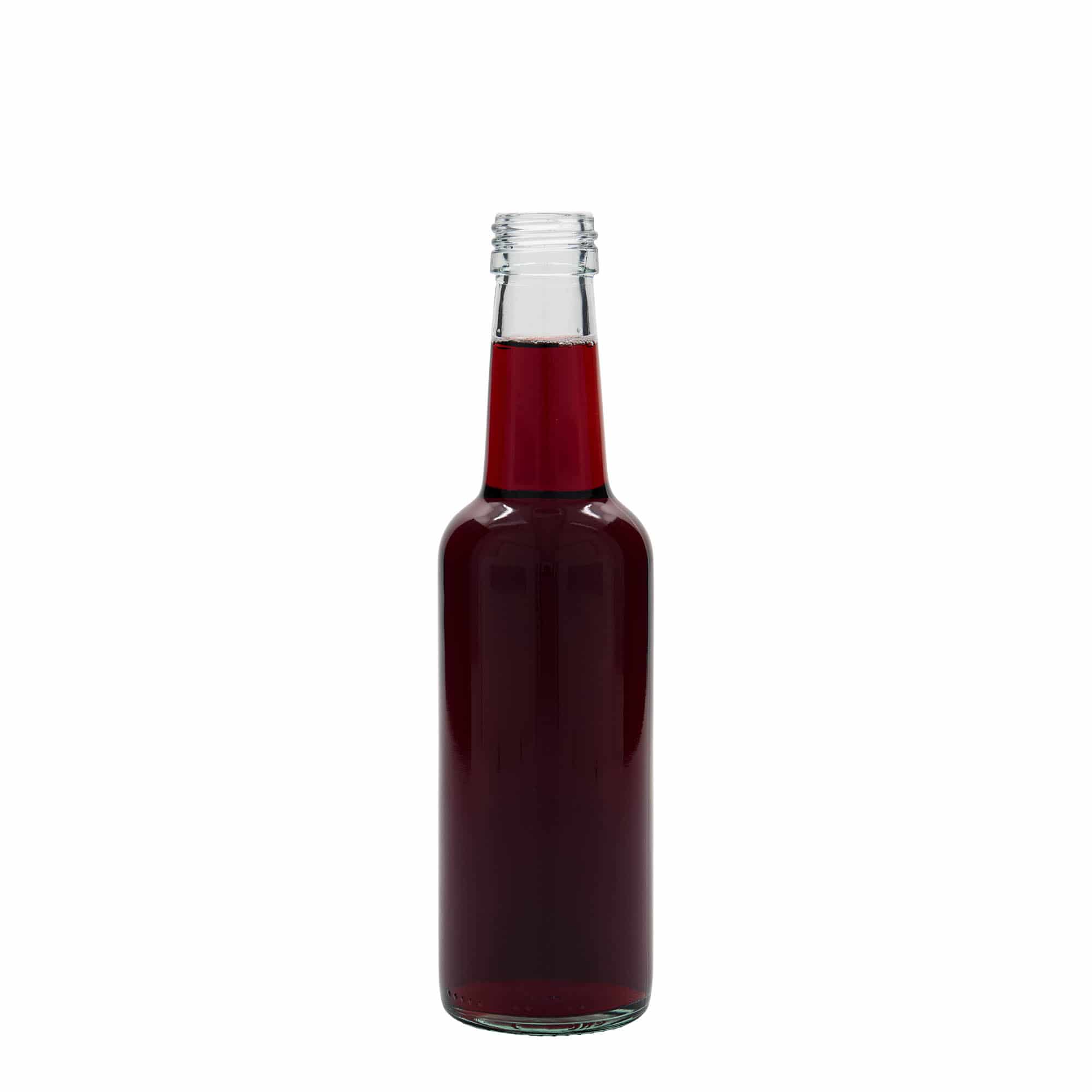 250 ml staklena flaša sa ravnim vratom, grlo: PP 28 250 ml staklena flaša sa ravnim vratom, grlo: PP 28