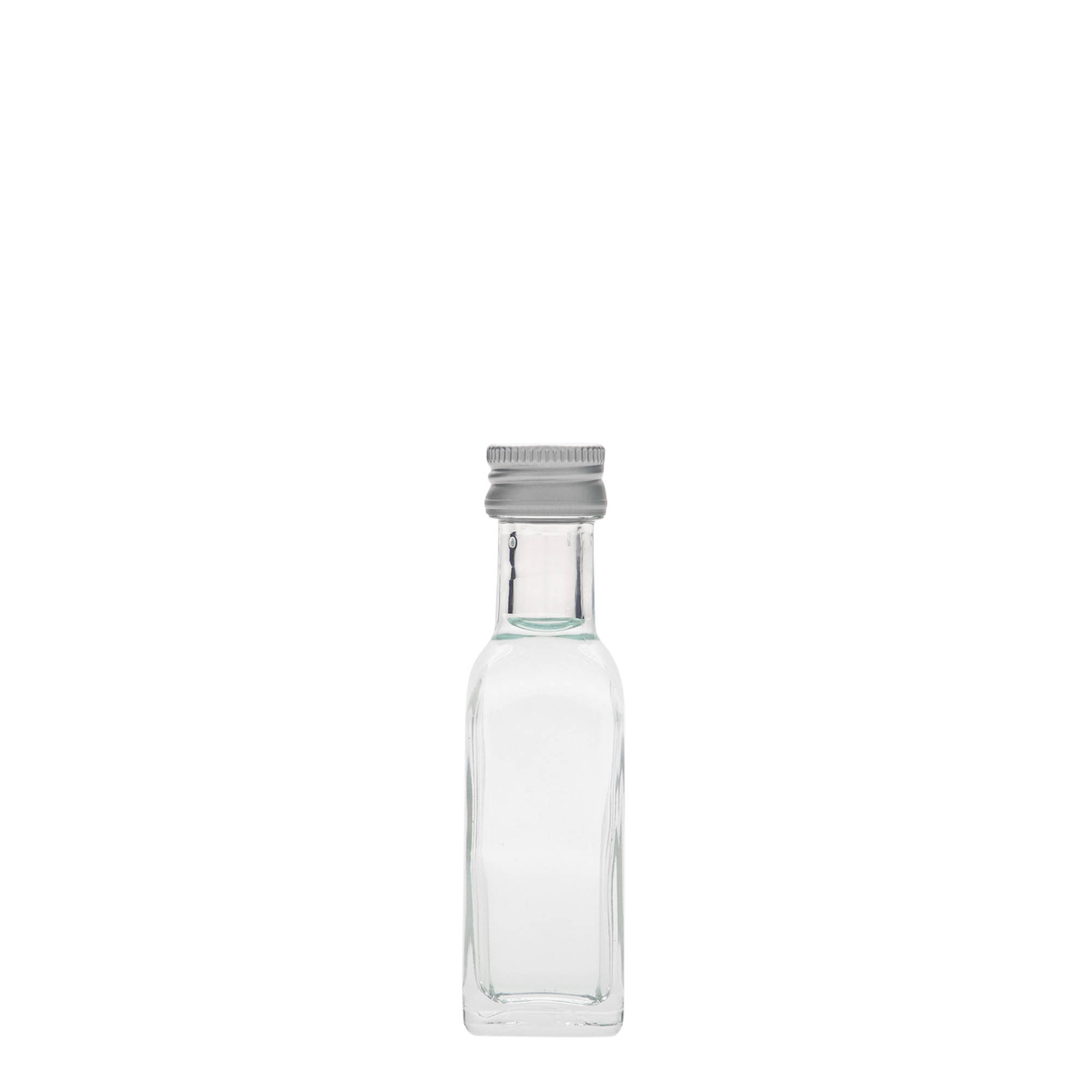 20 ml staklena bočica 'Marasca', kvadratna, grlo: PP 18 20 ml staklena bočica 'Marasca', kvadratna, grlo: PP 18