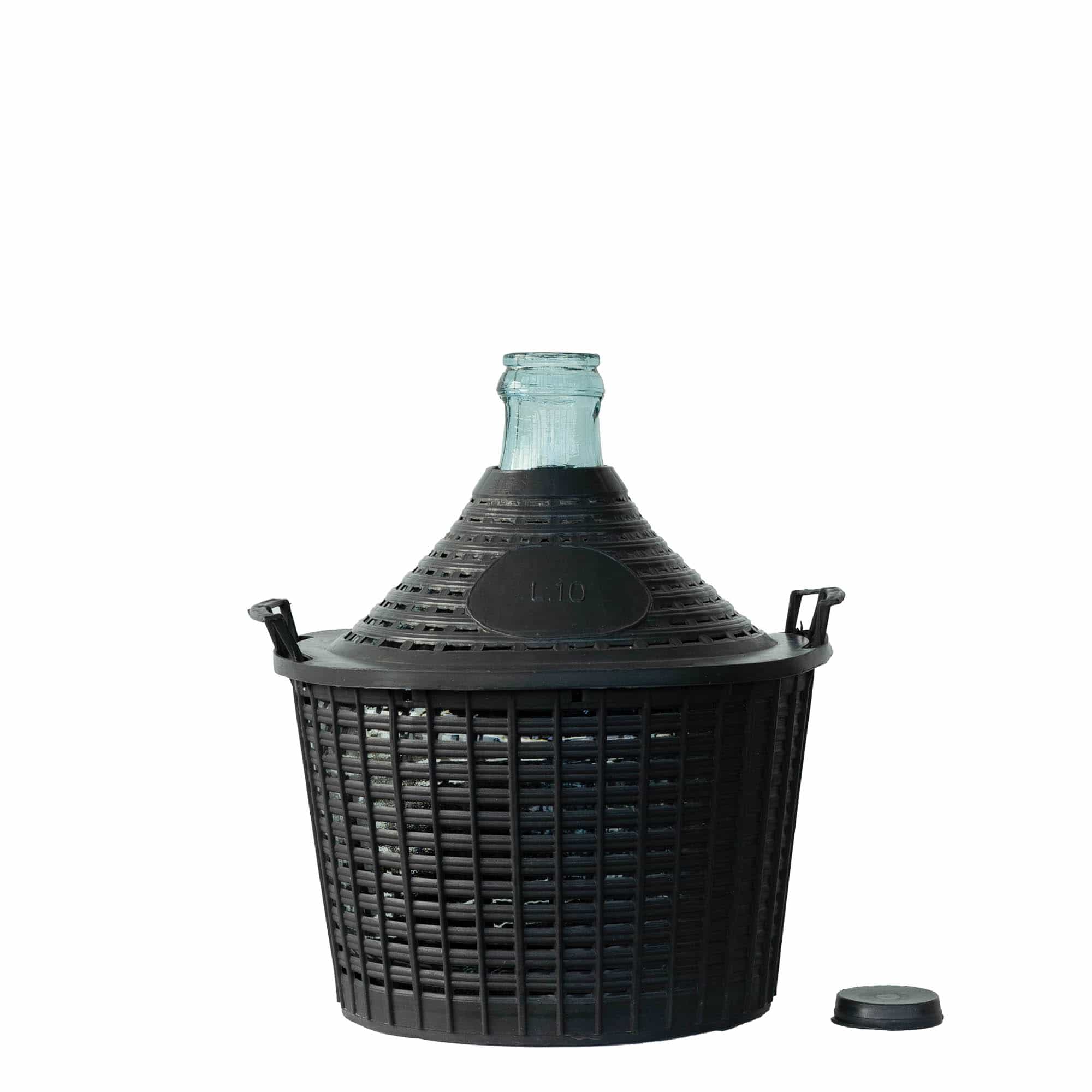 10 l balonska boca uskog grla, staklo, otvor: poklopac na navlaku 10 l balonska boca uskog grla, staklo, otvor: poklopac na navlaku