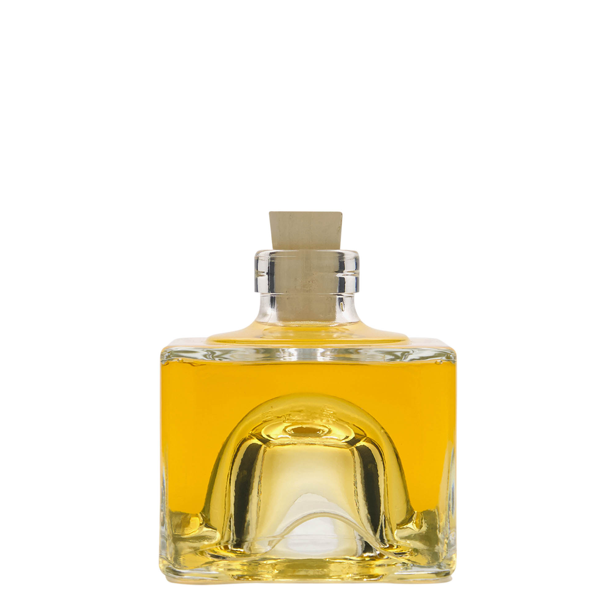 200 ml staklena flaša 'Cocolores', kvadratna, otvor: pluta