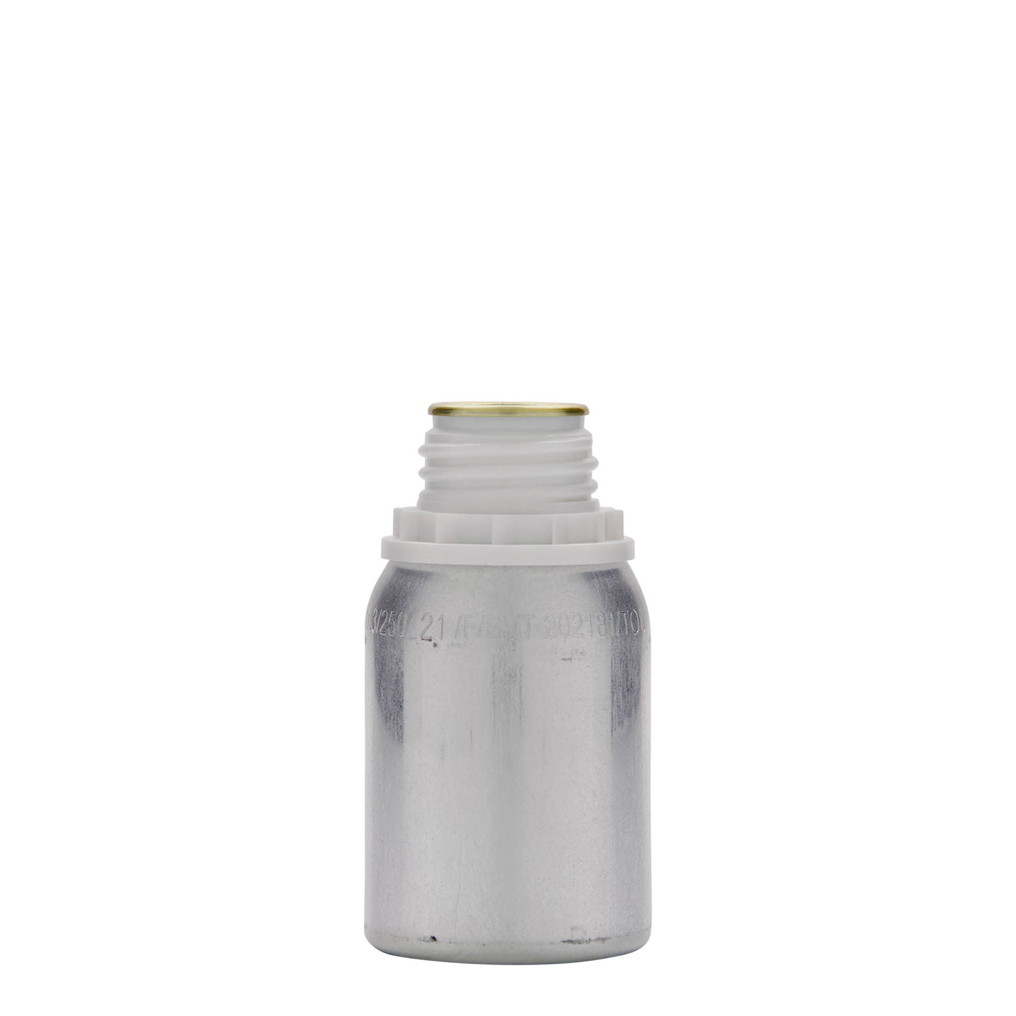 125 ml aluminijumska flaša, metal, srebrna, otvor: DIN 32