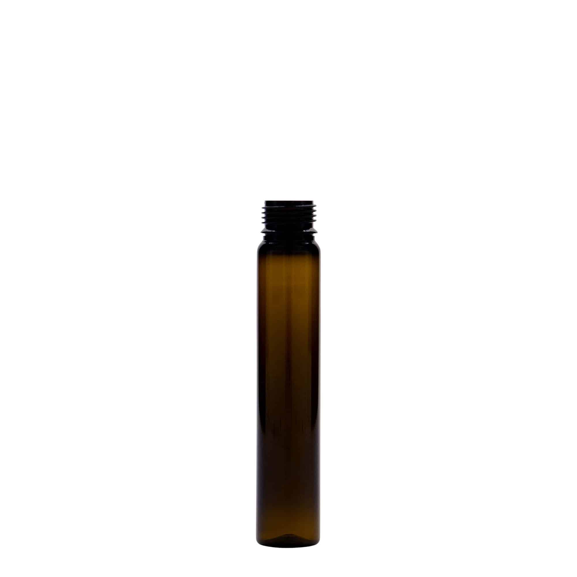 25 ml PET-cevčica, plastika, braon, otvor: navojni zatvarač