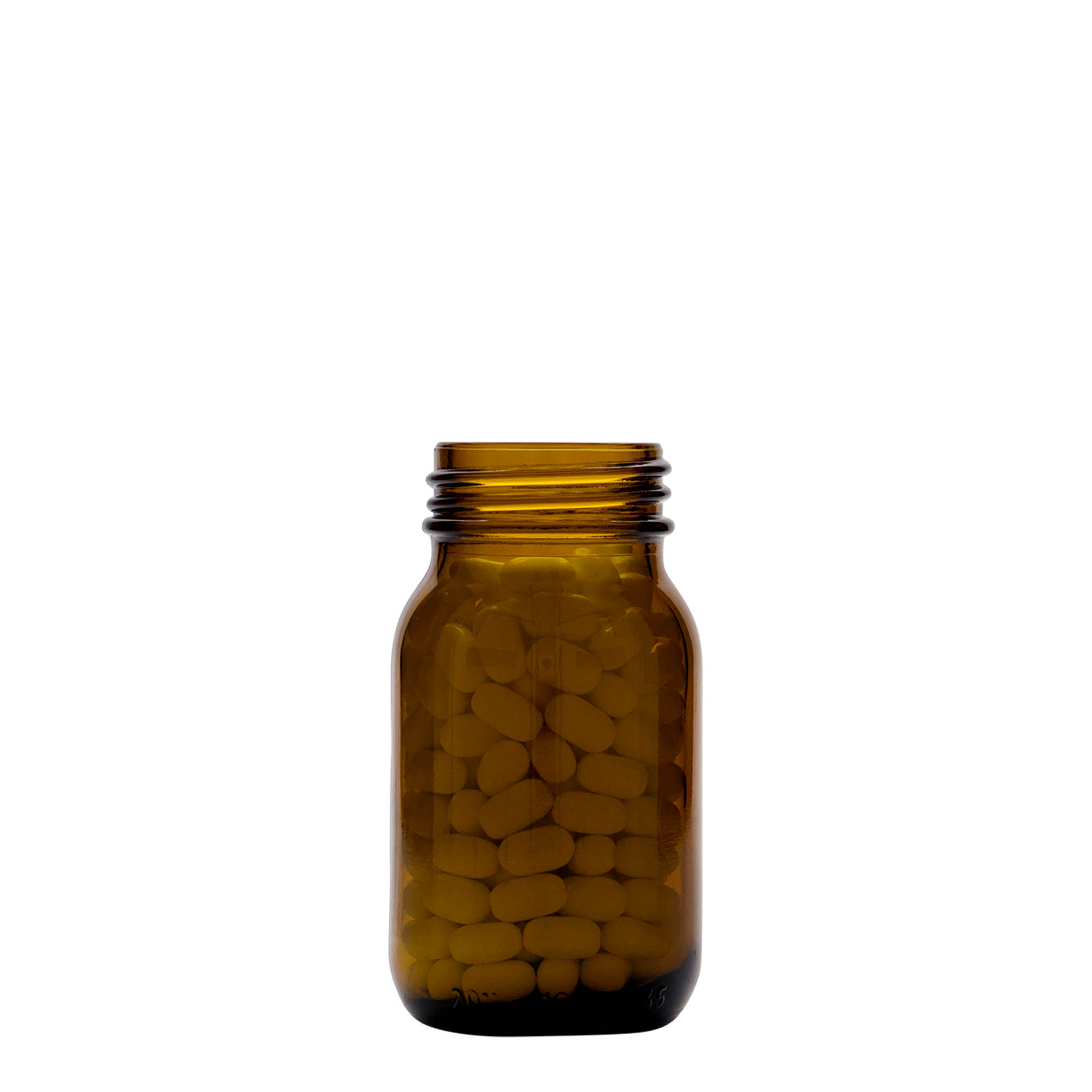 100 ml teglа s širokim grlom, braon, otvor: DIN 40