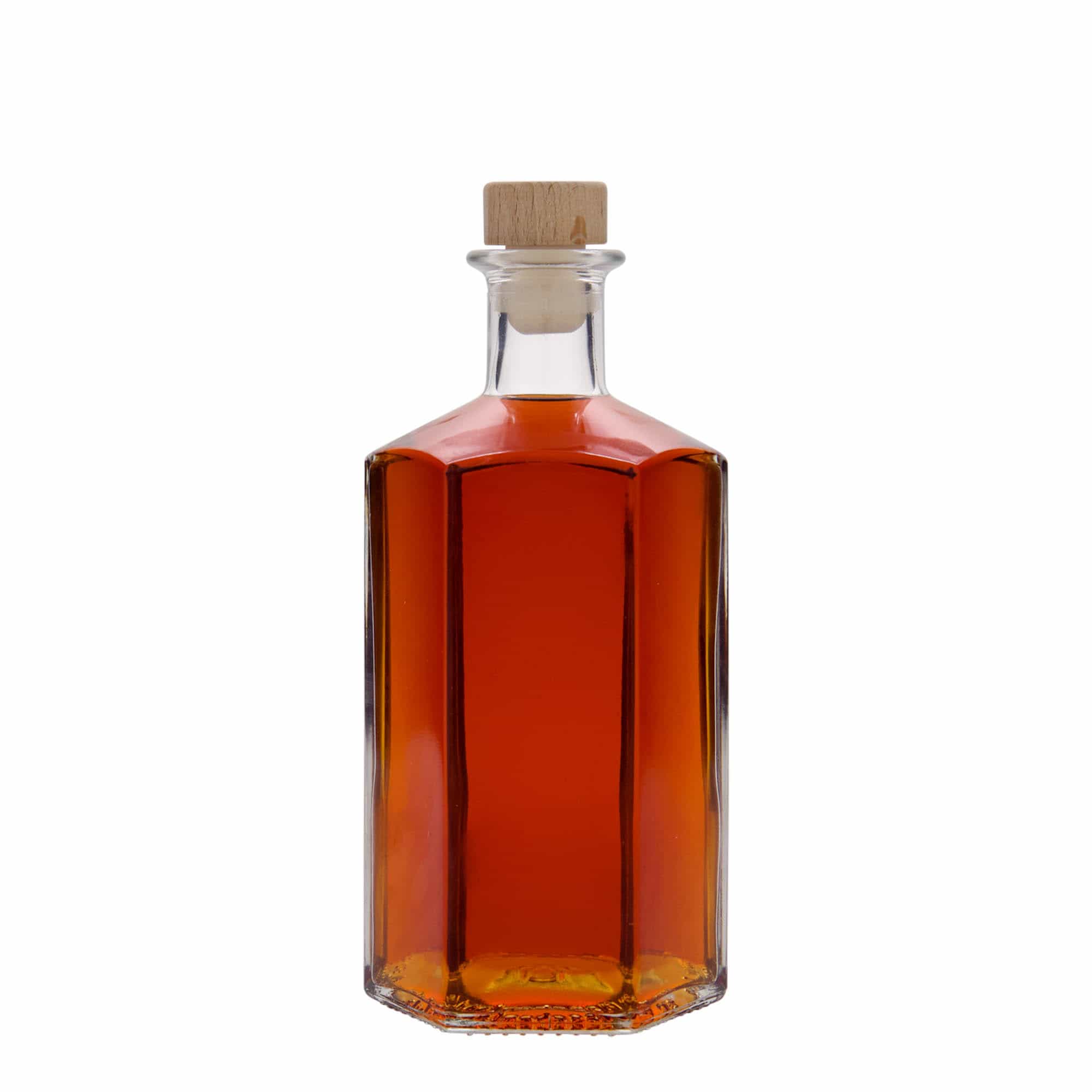 500 ml staklena boca apotekara 'Jimmy', šestougaona, grlo: plutano 500 ml staklena boca apotekara 'Jimmy', šestougaona, grlo: plutano