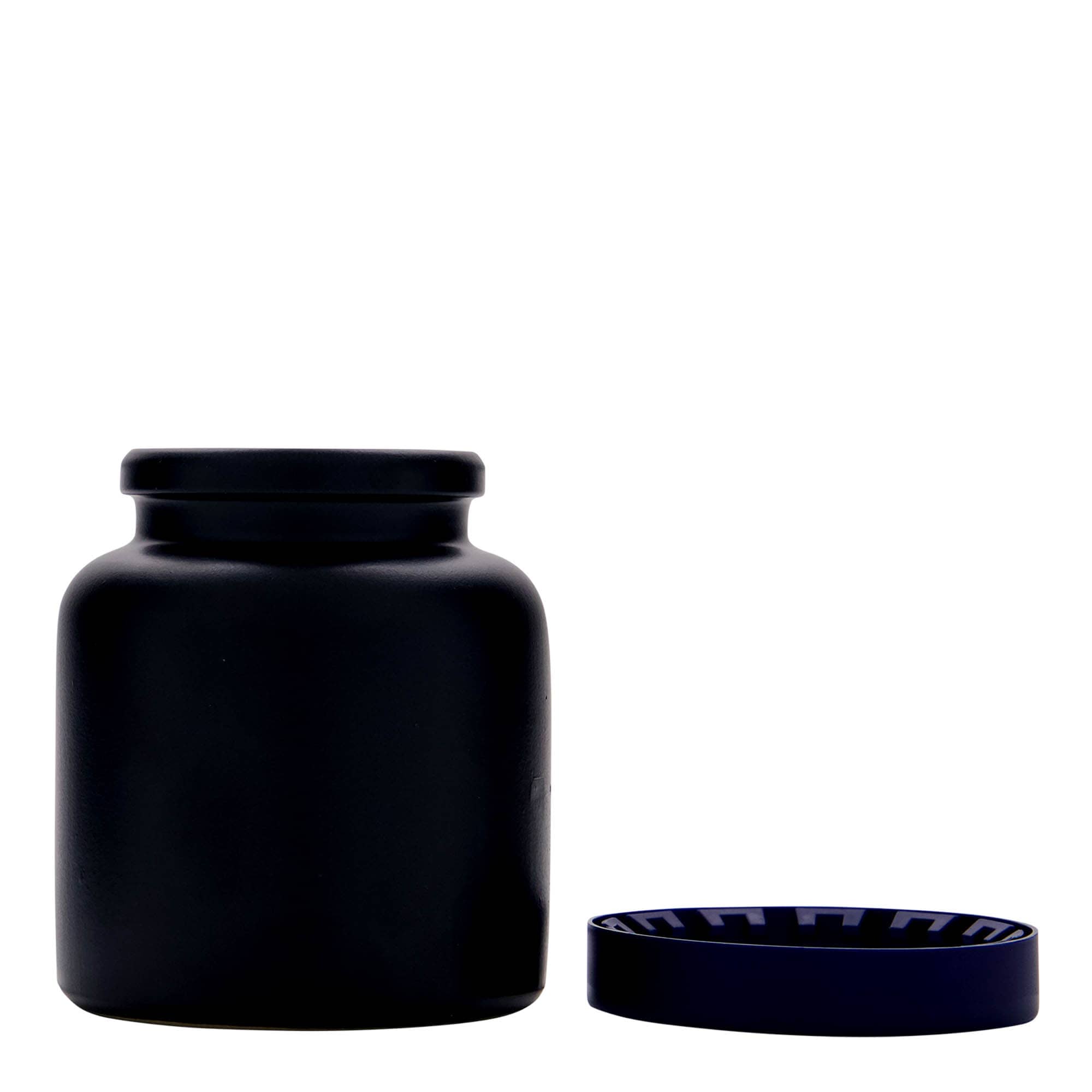 270 ml lonac od kamenog posuđa, keramika, crna, otvor: poklopac na navoj 270 ml lonac od kamenog posuđa, keramika, crna, otvor: poklopac na navoj
