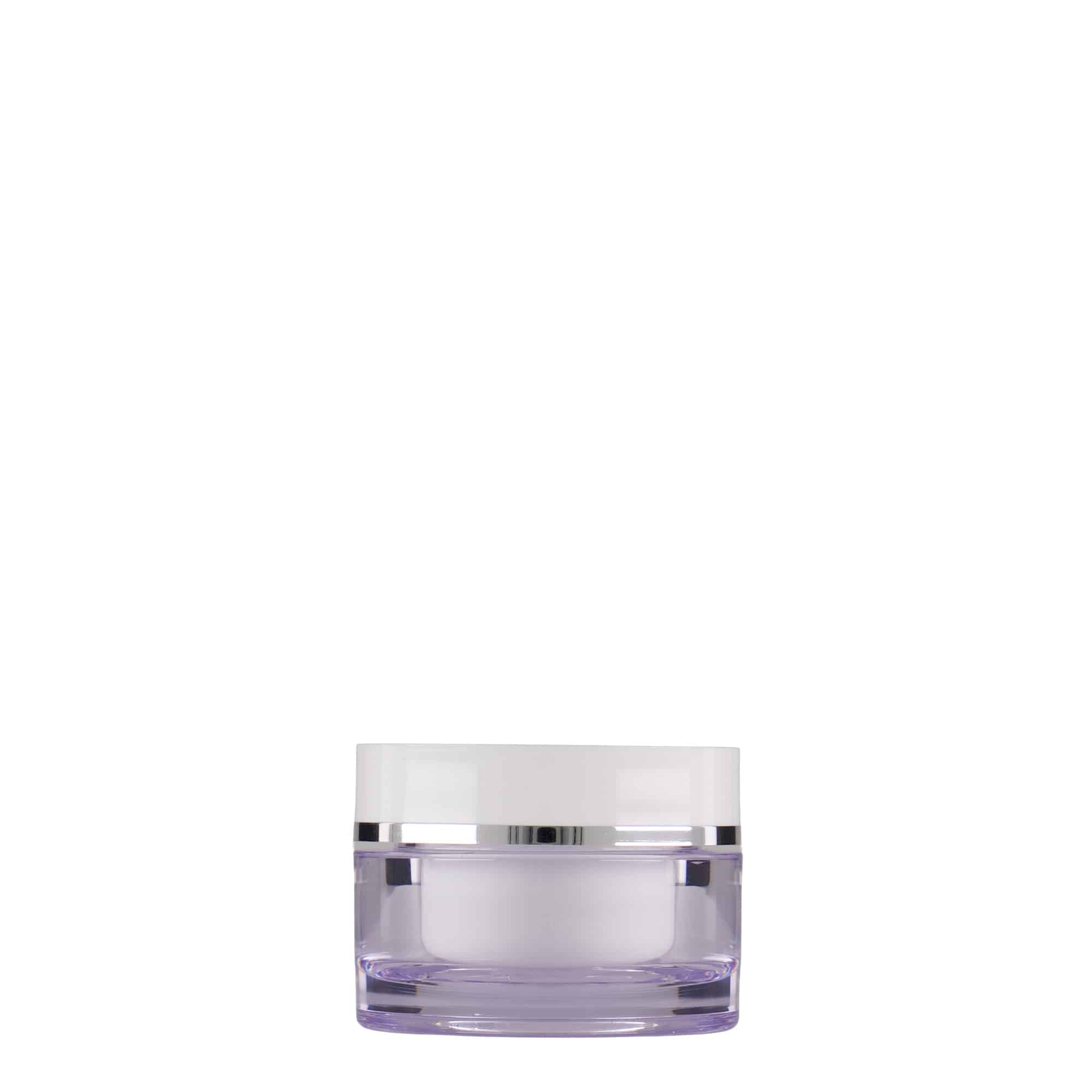 10 ml teglja, SAN-plastika, bela, otvor: navojni poklopac