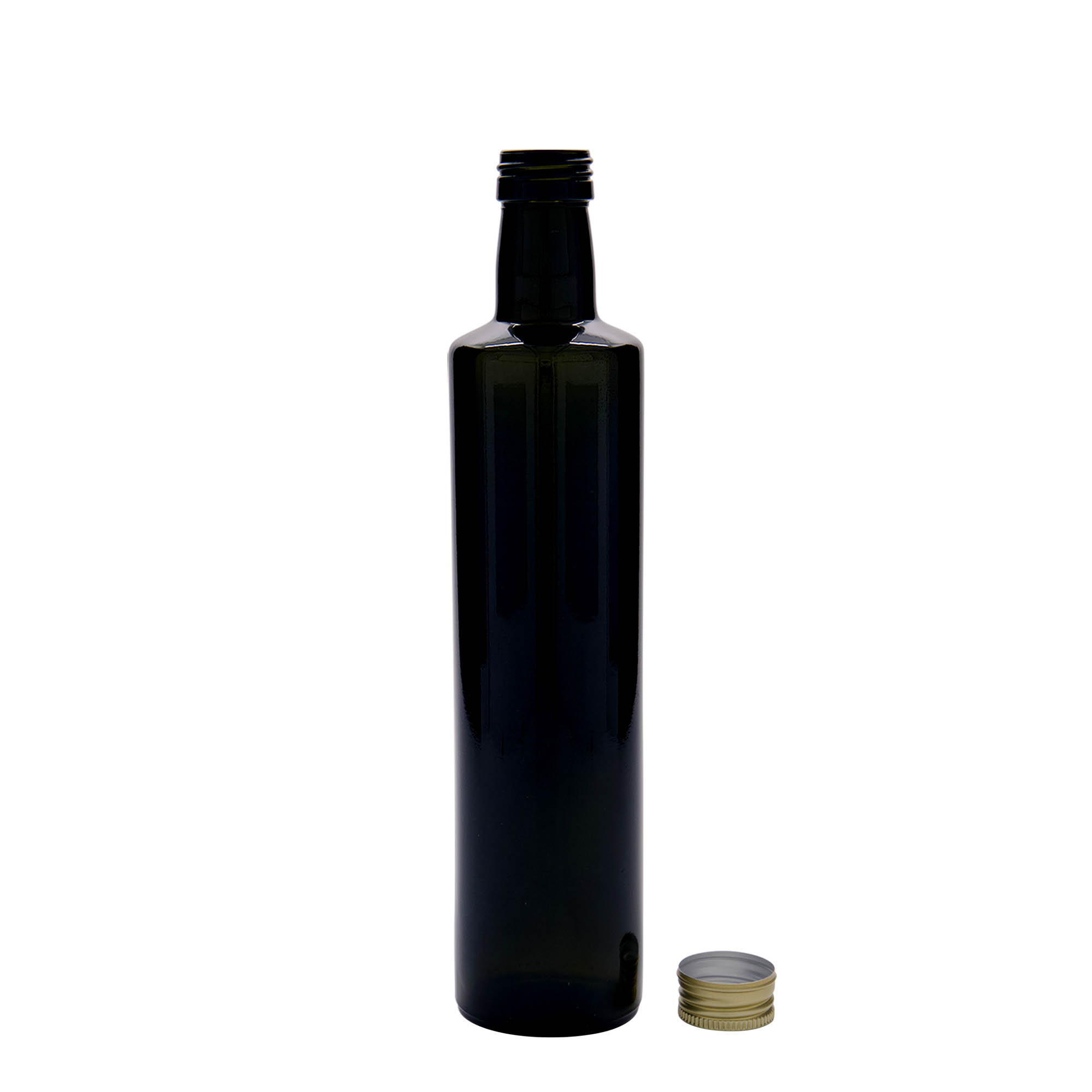 500 ml staklena flaša 'Dorica', antikno zelena, grlo: PP 31,5