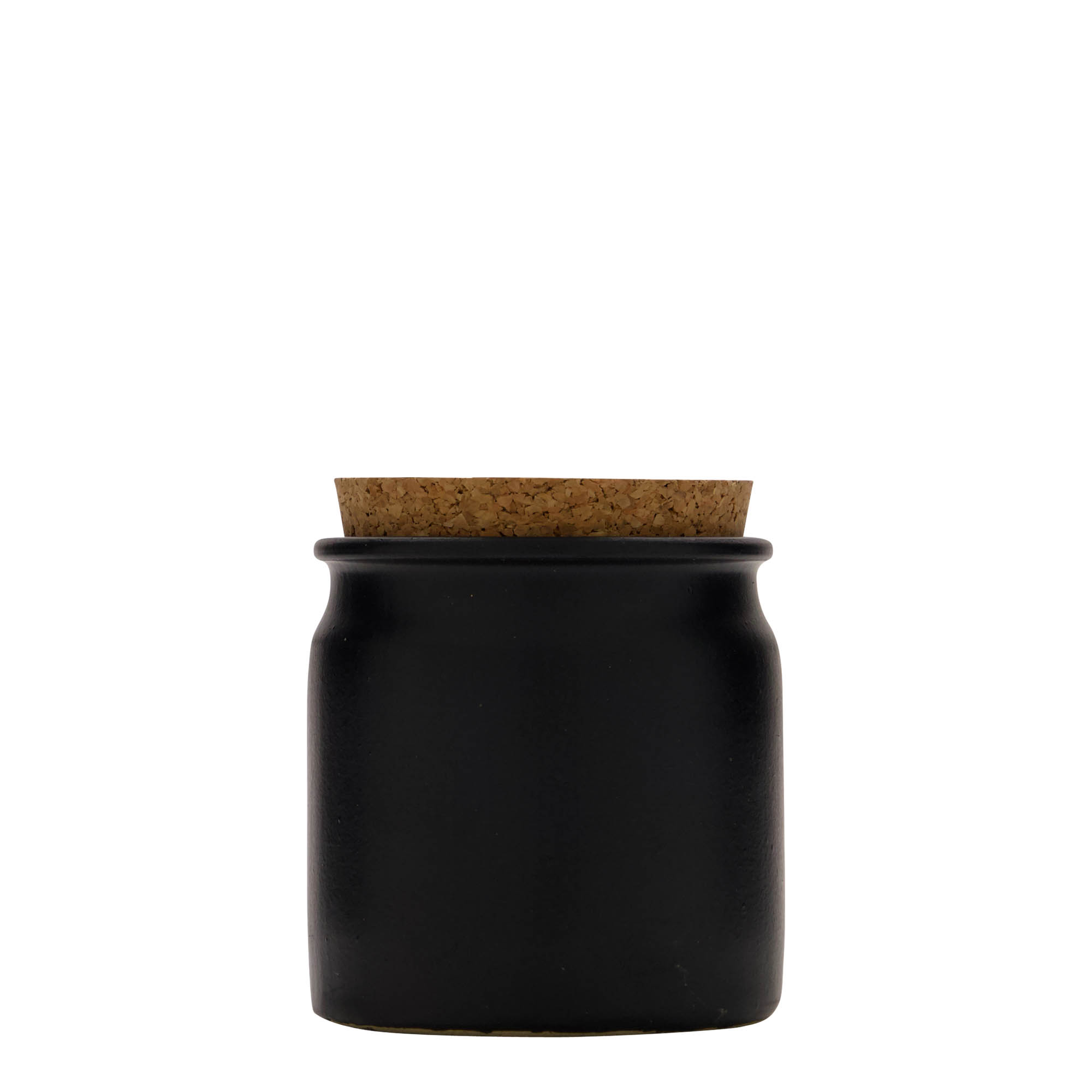160 ml lonac od kamene keramike, crni, otvor: pluta