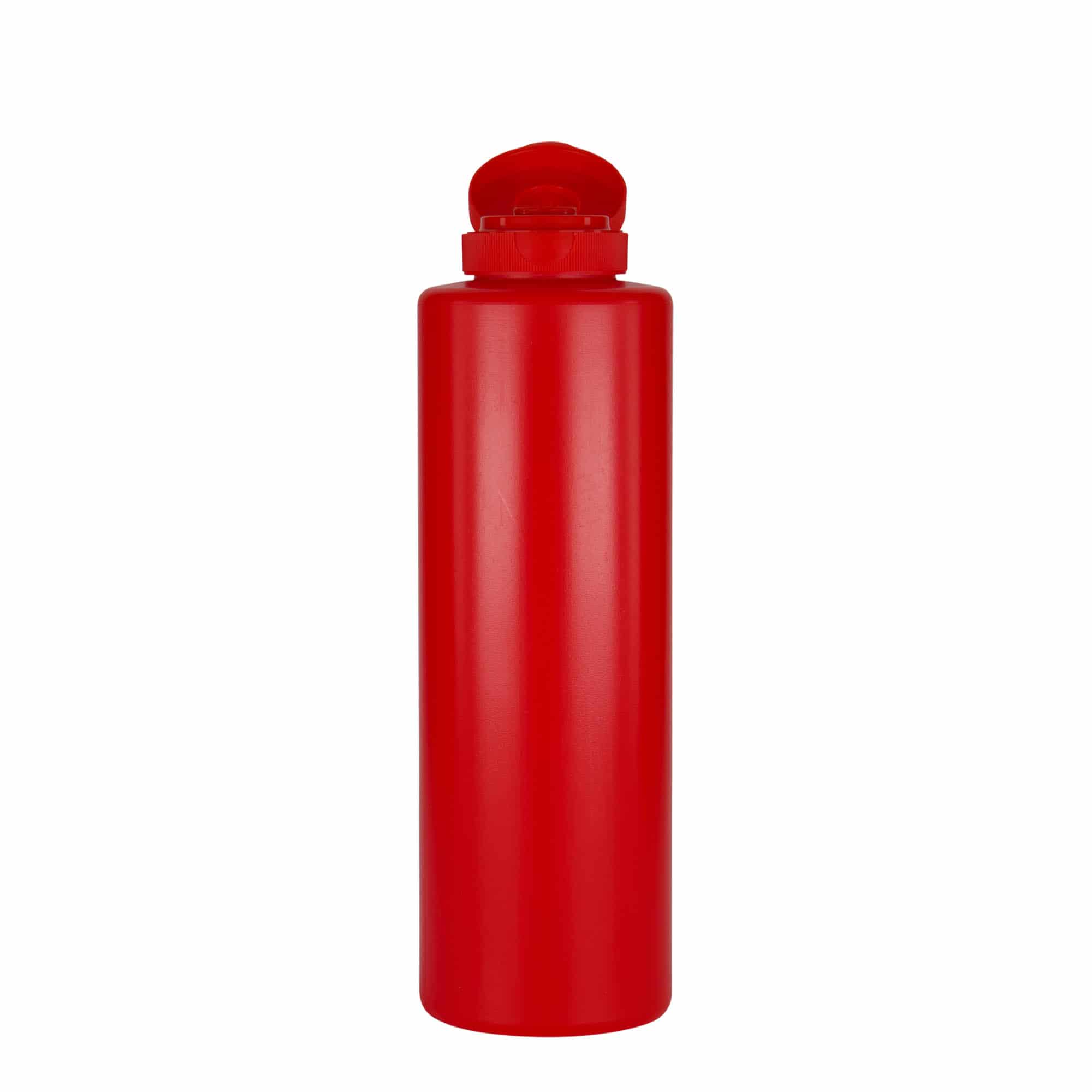 Boca za sosove od 500 ml, LDPE plastika, crvena, otvor: GPI 38/400