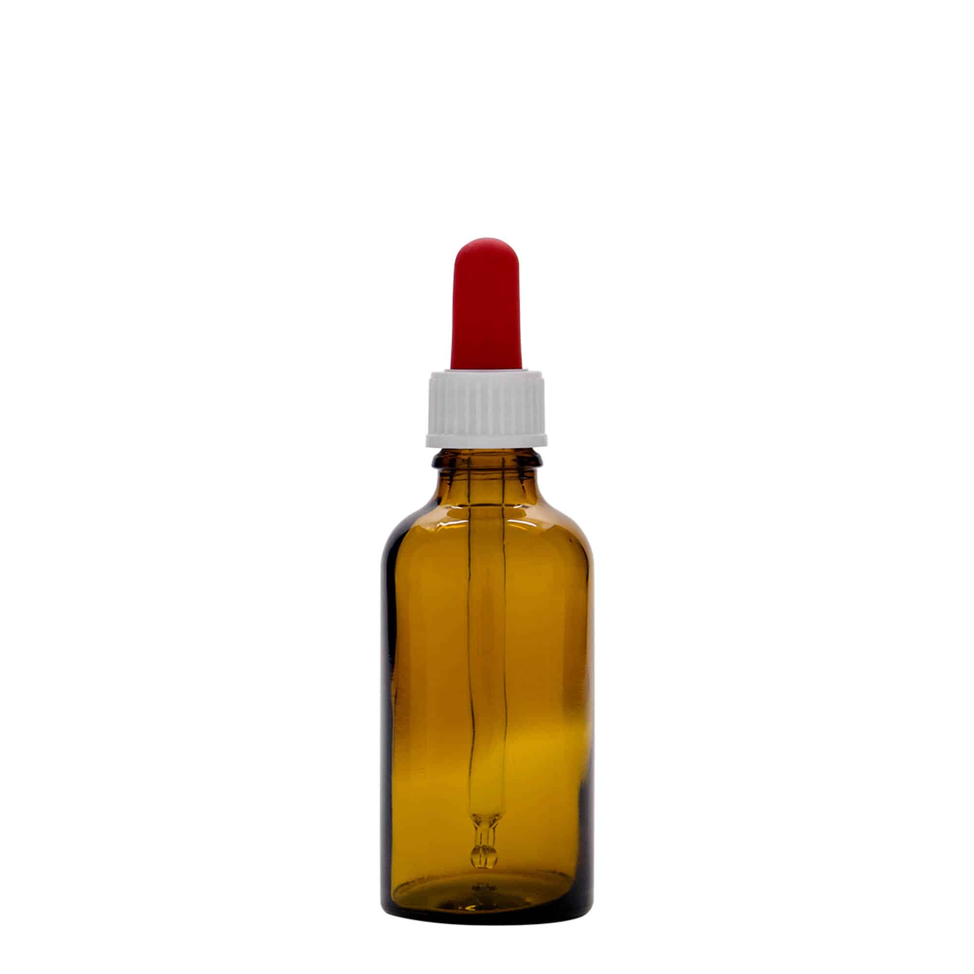Boca sa pipetom medicinska od 50 ml, staklo, braon-crvena, otvor: DIN 18 Boca sa pipetom medicinska od 50 ml, staklo, braon-crvena, otvor: DIN 18