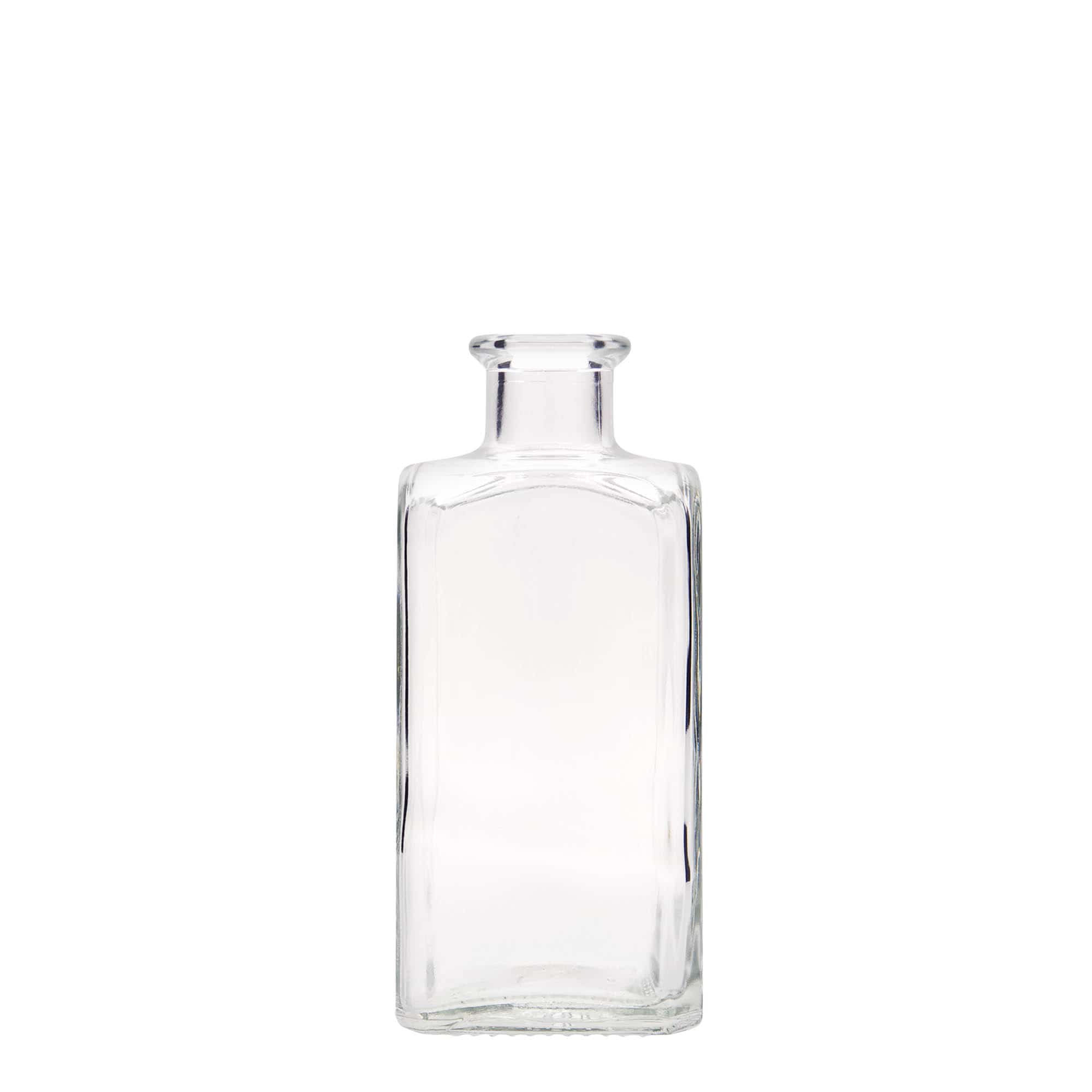 250 ml staklena flaša Apotheker Carré, kvadratna, otvor: pluta