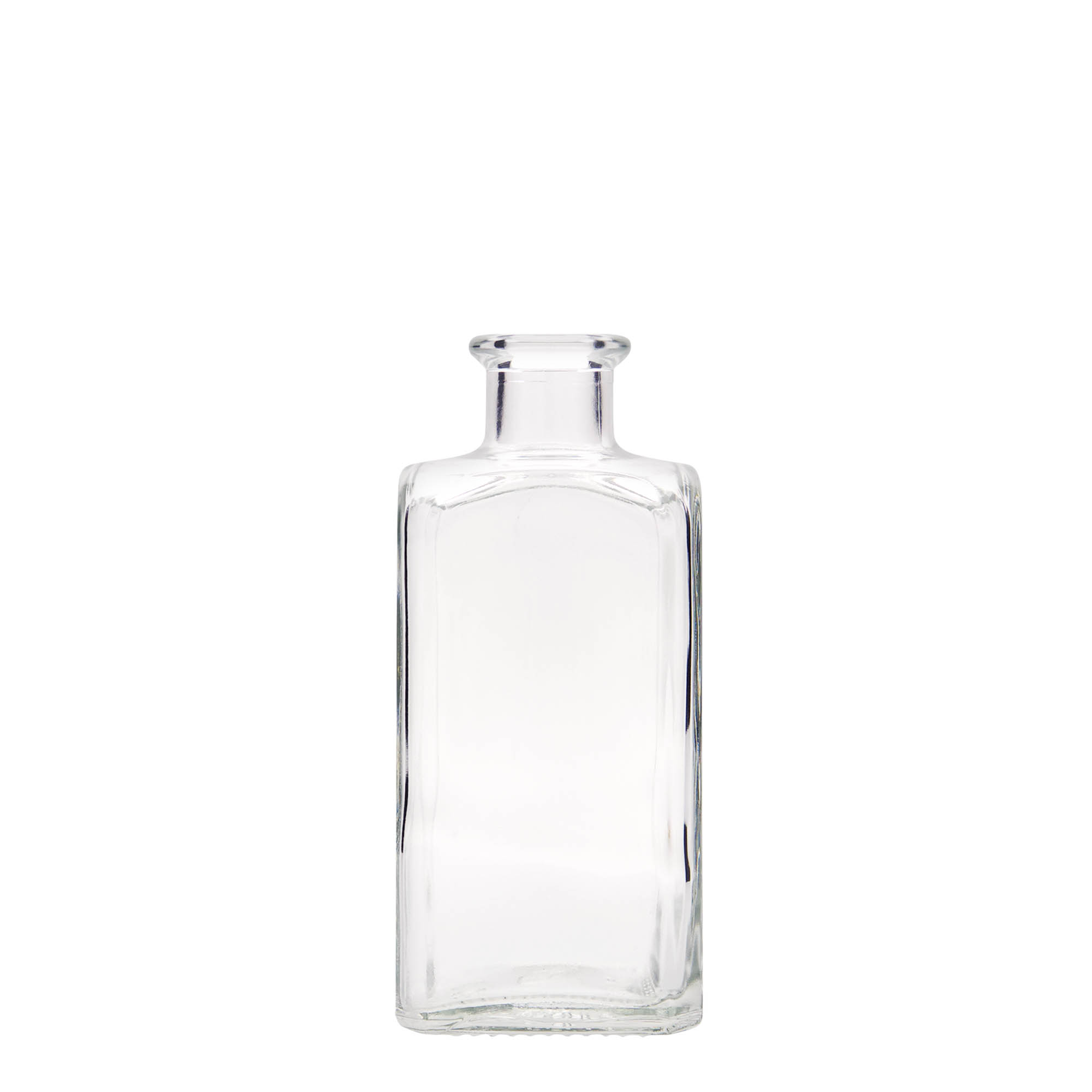 250 ml staklena flaša Apotheker Carré, kvadratna, otvor: pluta