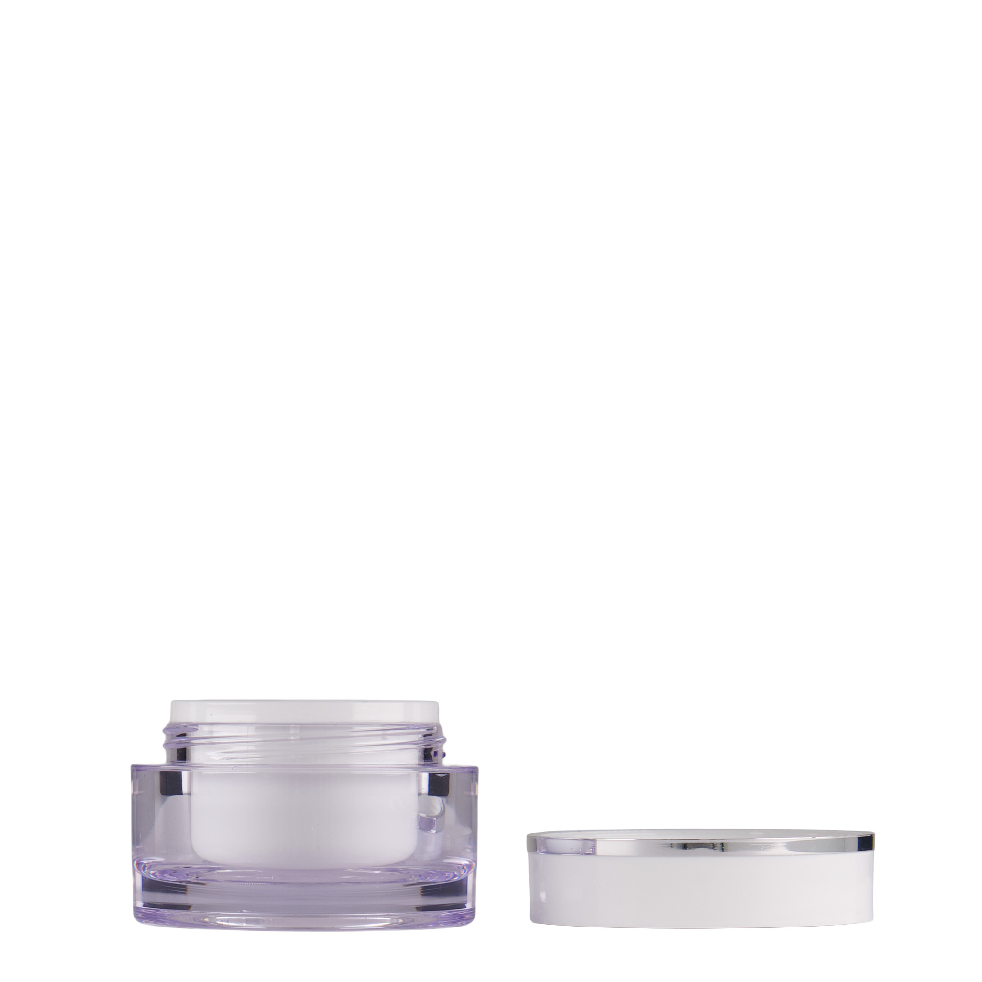 10 ml teglja, SAN-plastika, bela, otvor: navojni poklopac
