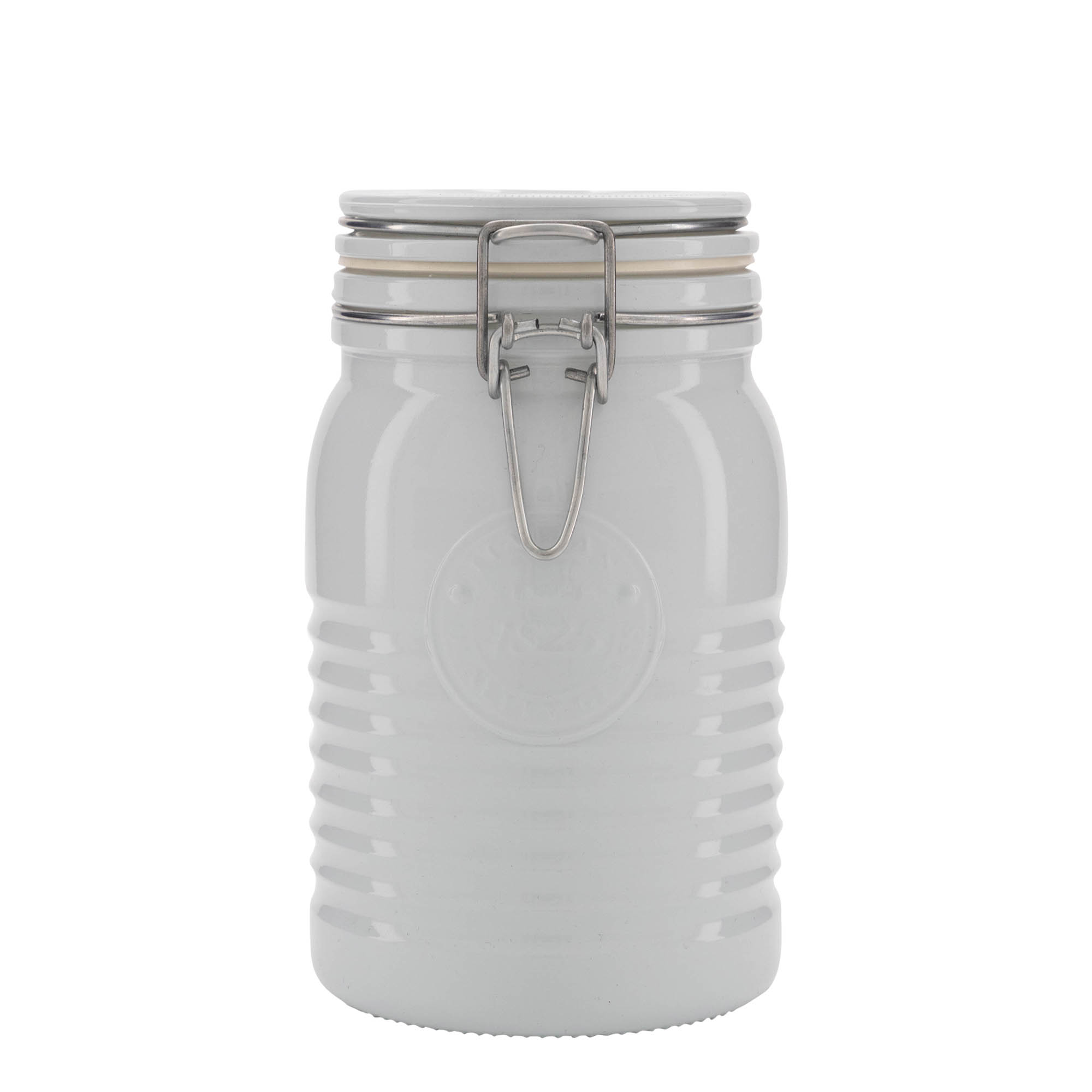 1.000 ml tegla sa žičanim zatvaračem 'Officina 1825', bela, otvor: žičani zatvarač