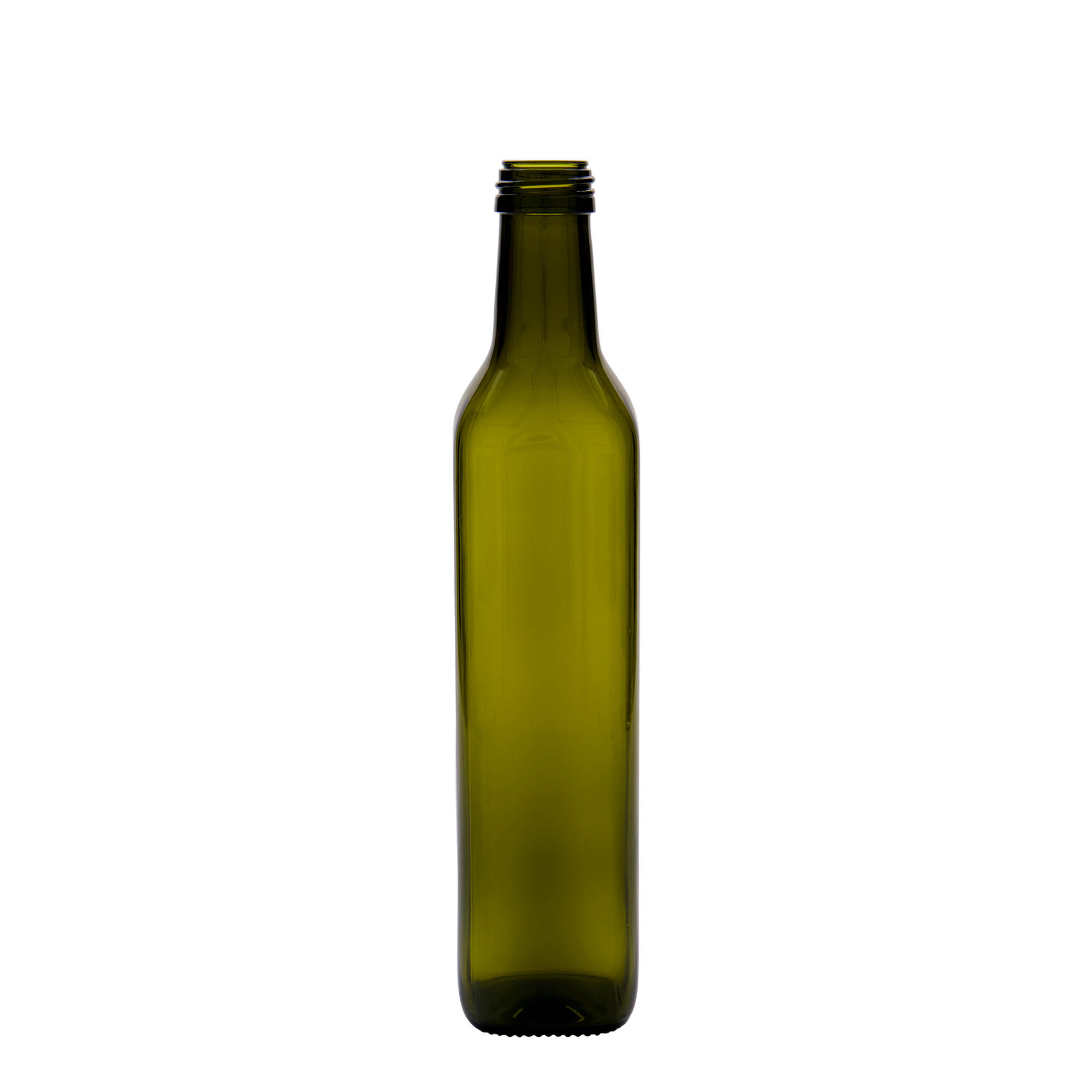 500 ml staklena boca 'Marasca', kvadratna, antikno zelena, grlo: PP 31,5 500 ml staklena boca 'Marasca', kvadratna, antikno zelena, grlo: PP 31,5