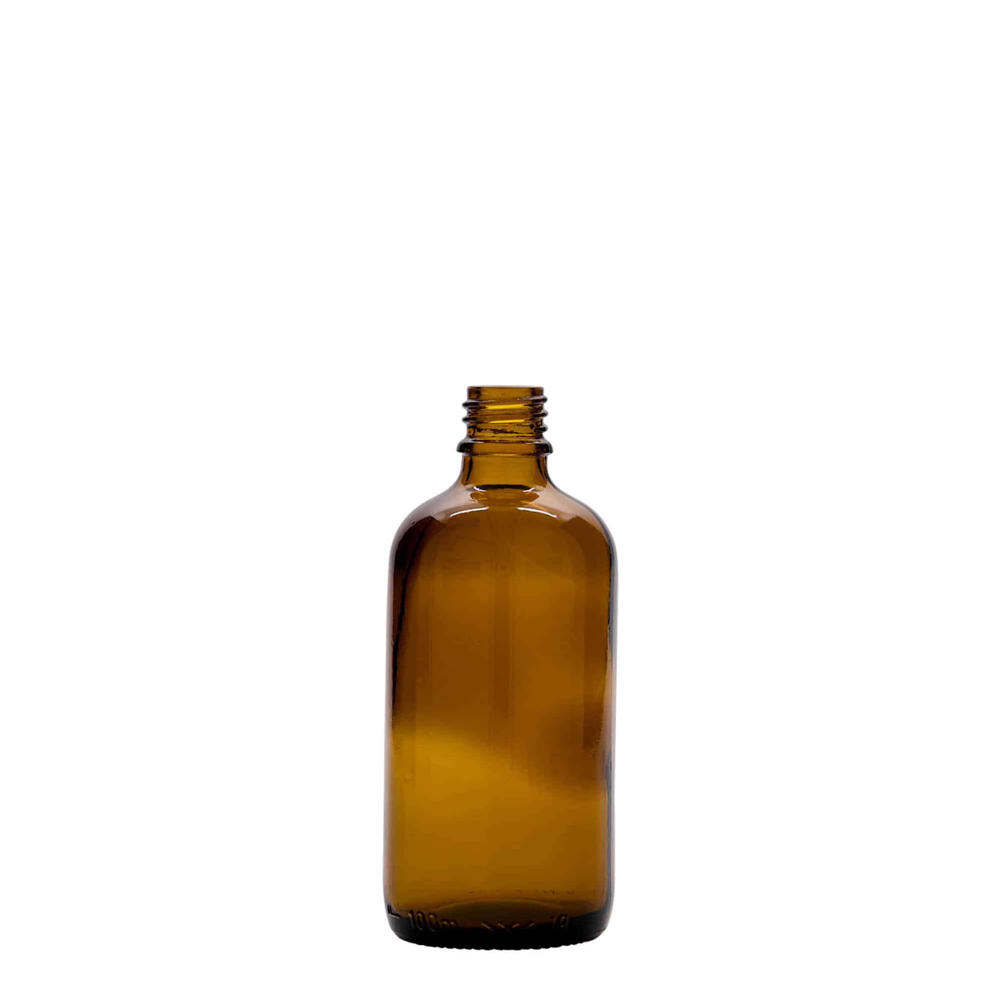 Medicinska boca od 100 ml, staklo, braon, otvor: DIN 18 Medicinska boca od 100 ml, staklo, braon, otvor: DIN 18