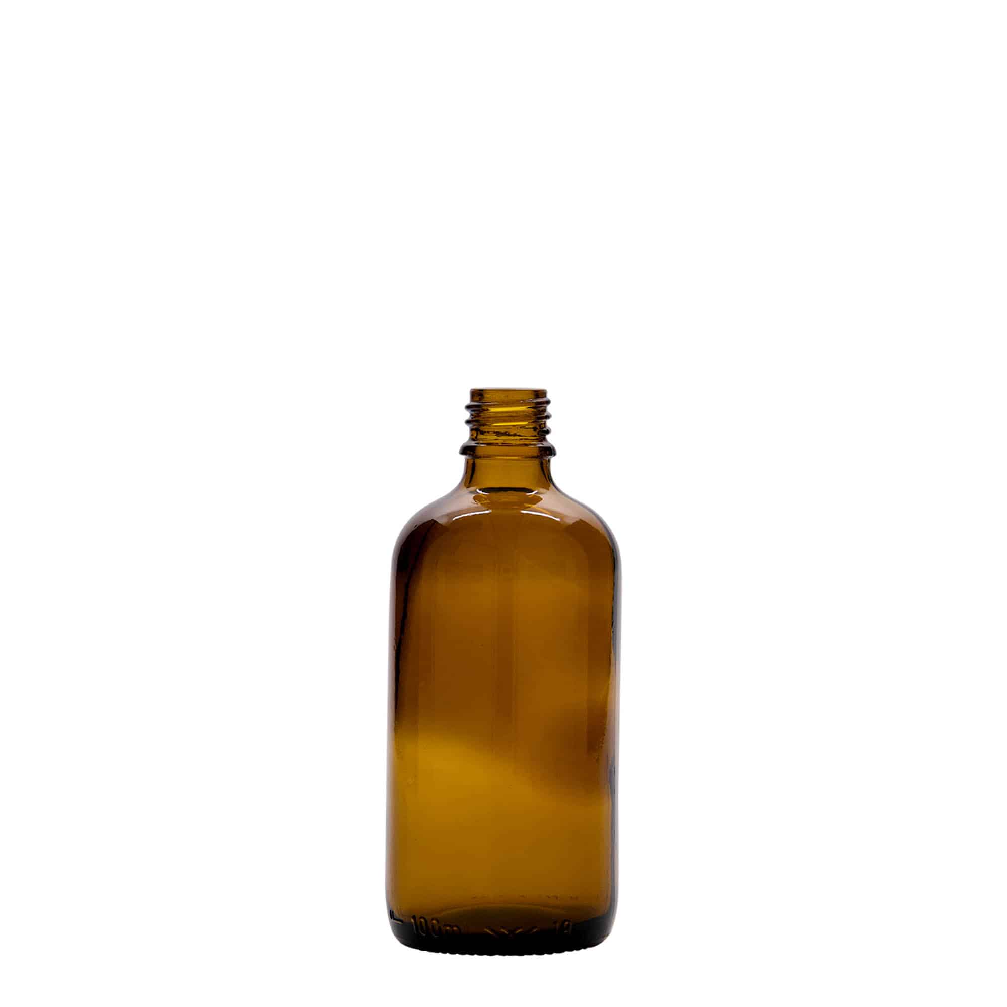 100 ml medicinska bočica, staklena, braon, otvor: DIN 18
