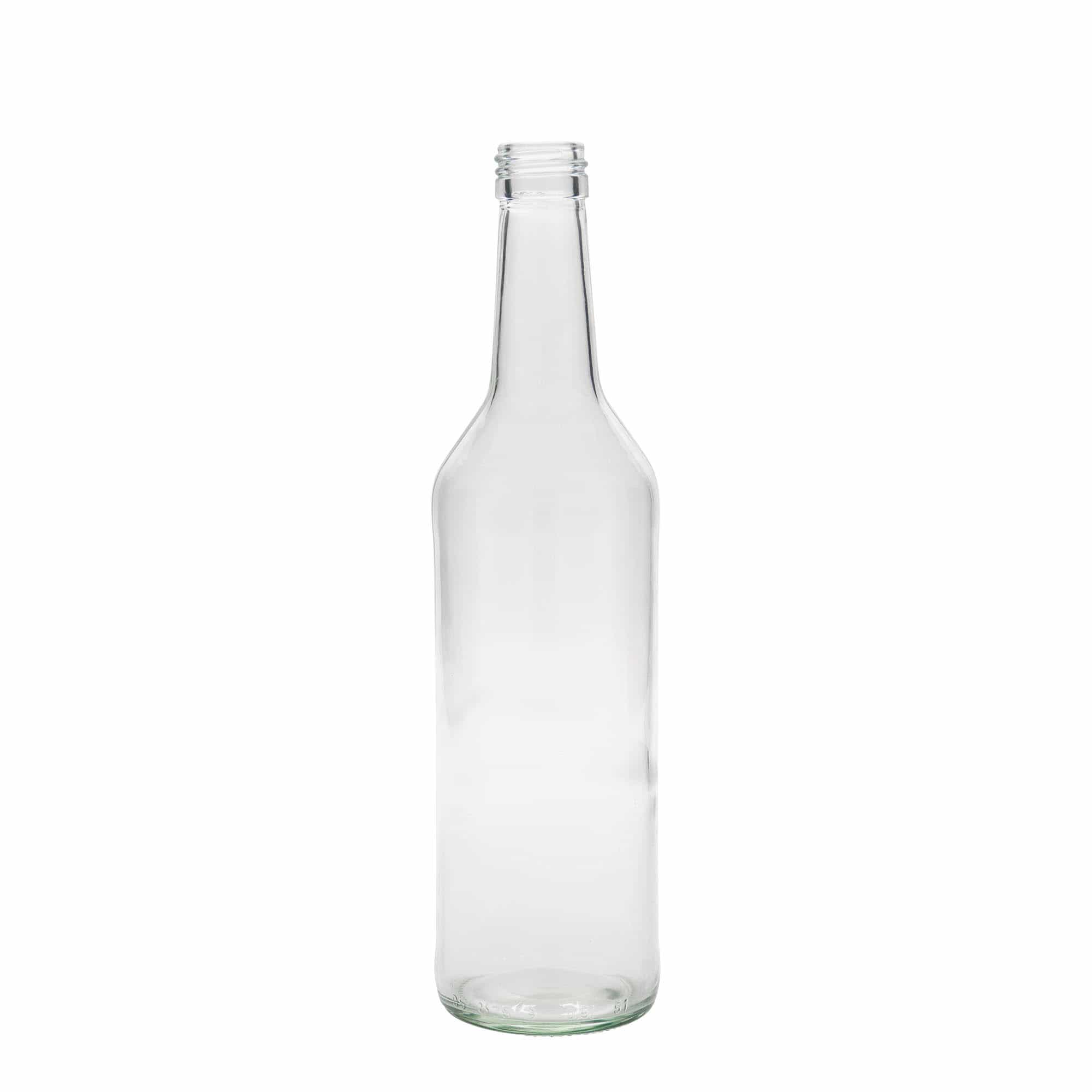 500 ml staklena flaša sa ravnim vratom, otvor: PP 28