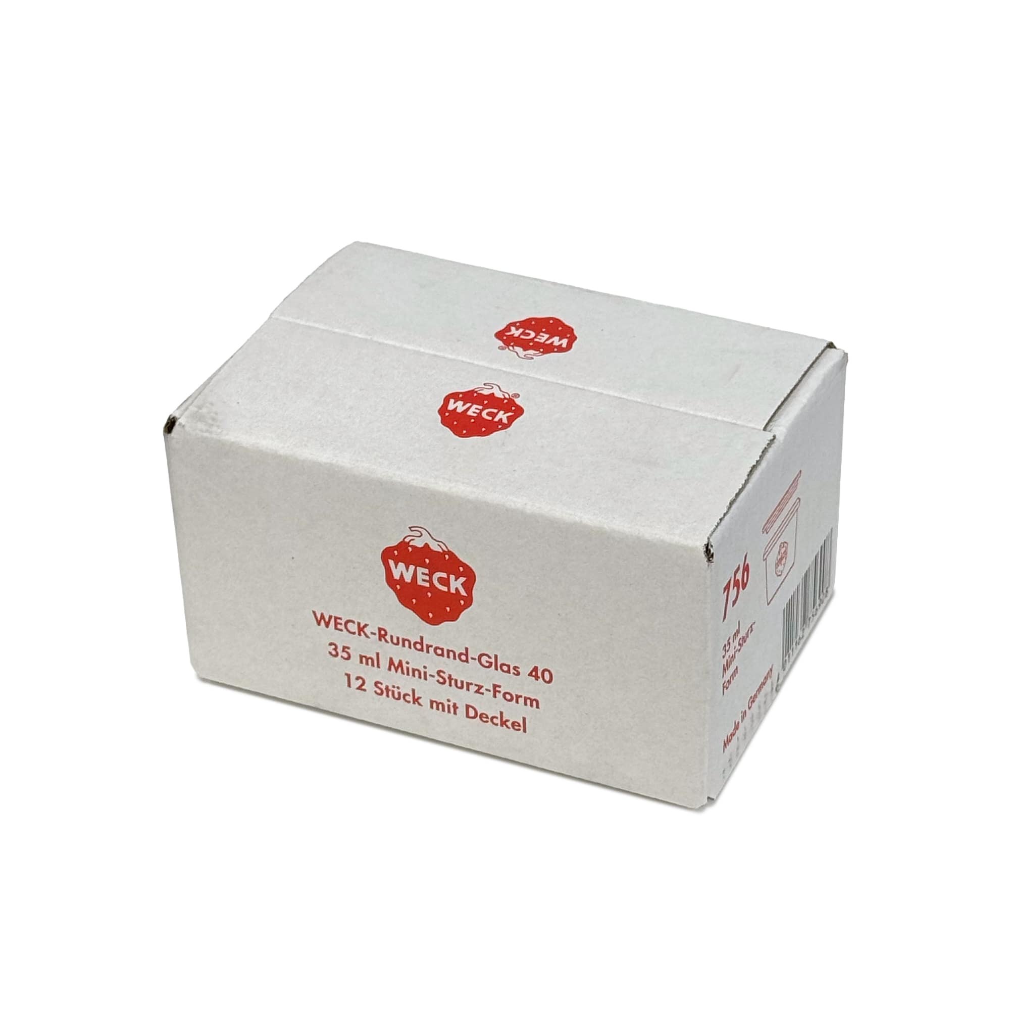 12x 35 ml WECK staklena tegle sa širokim otvorom sa staklenim poklopcem RR 40
