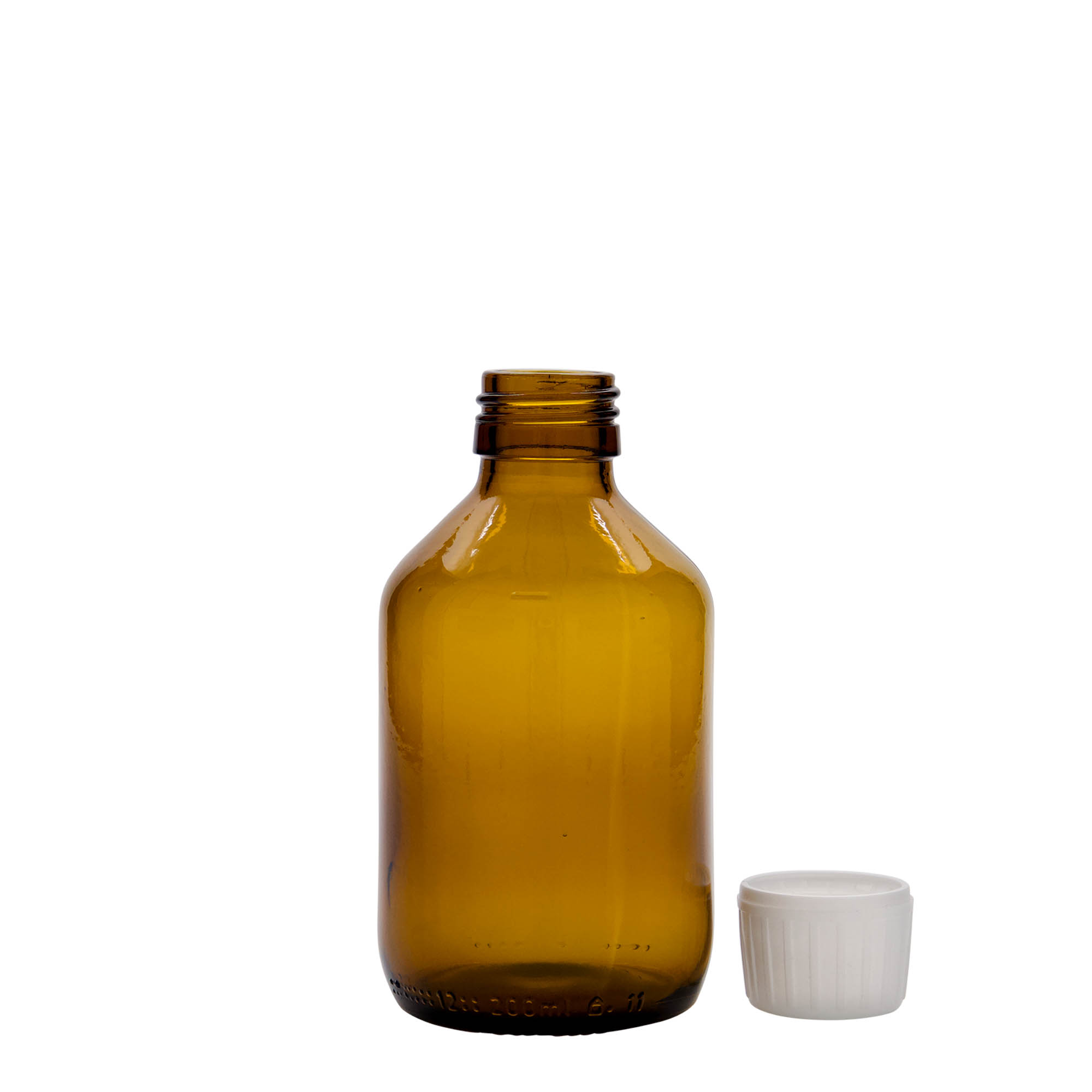 200 ml medicinska bočica, braon, staklo, grlo: PP 28