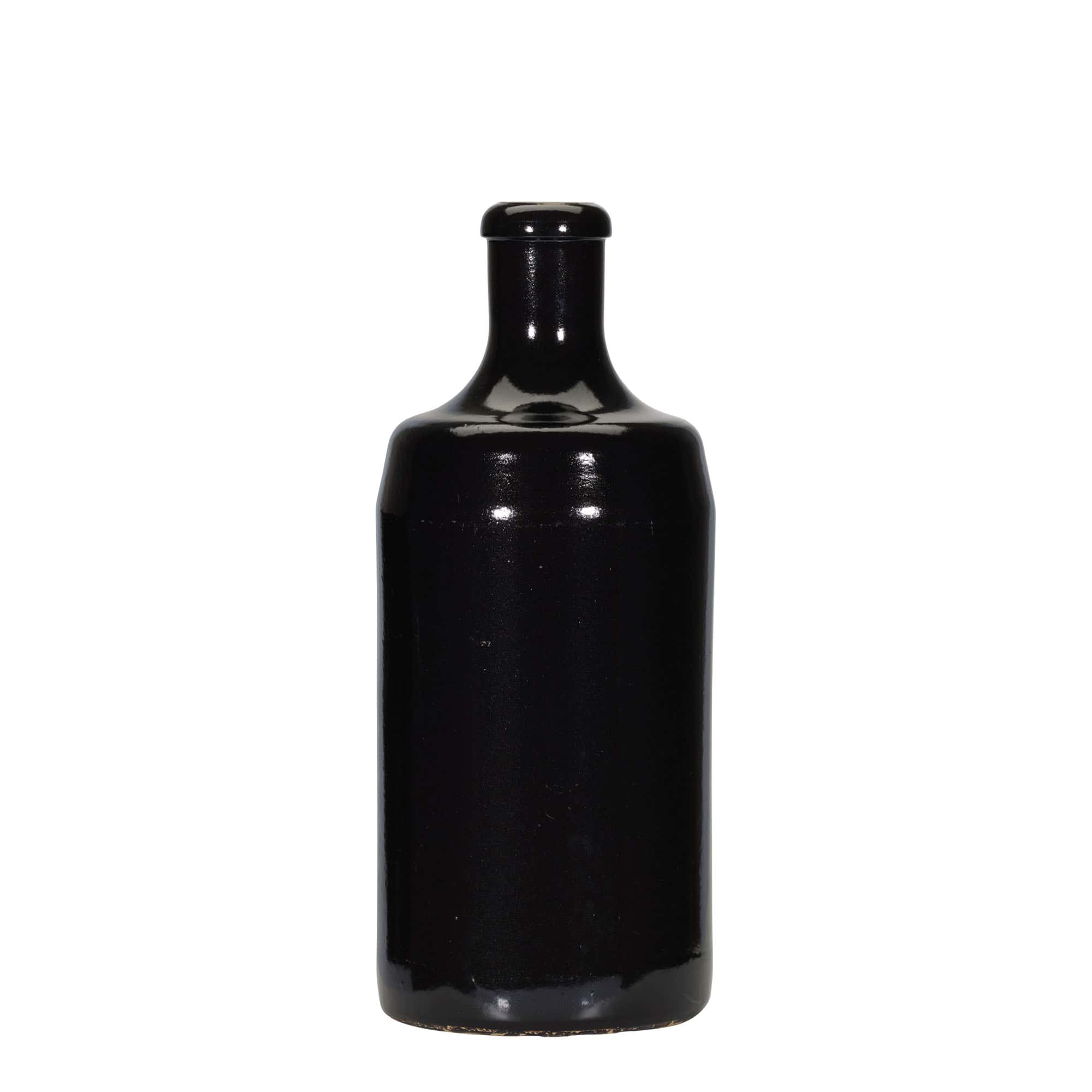 Glinena boca od 700 ml 'Calvados', keramika, crna, otvor: Plutani čep Glinena boca od 700 ml 'Calvados', keramika, crna, otvor: Plutani čep